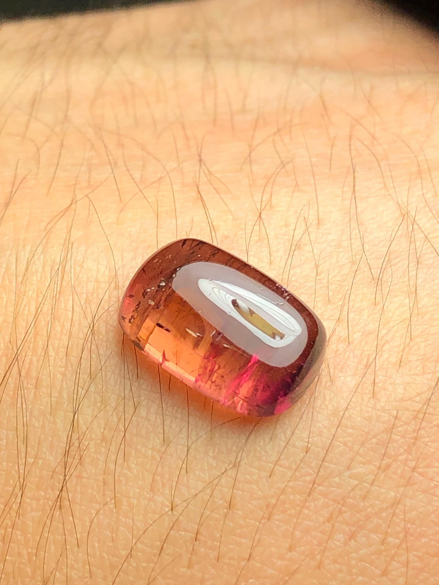 Peach Tourmaline Cabochon 8.30 ct - Flat Back Collector Gem