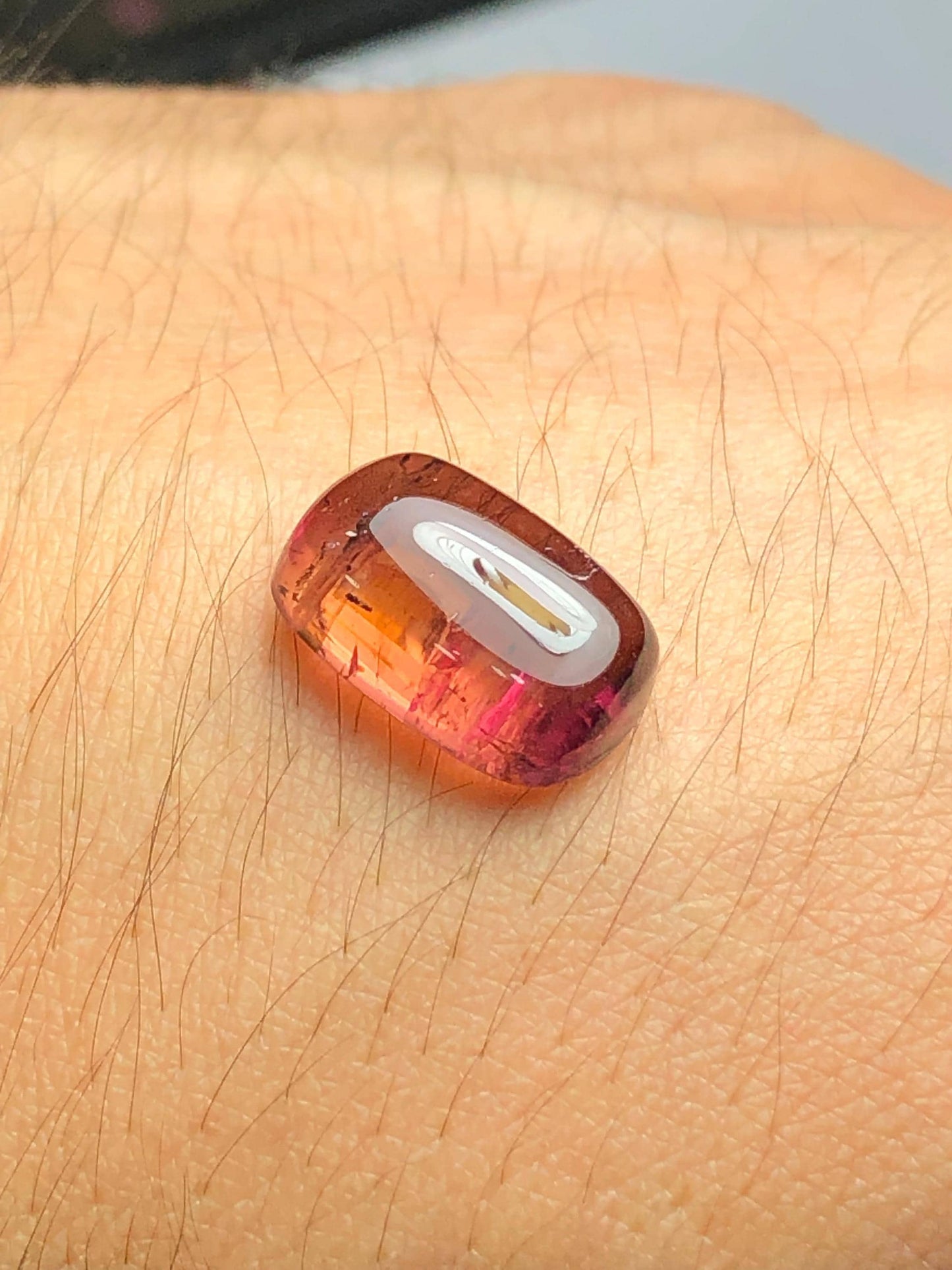 Peach Tourmaline Cabochon 8.30 ct - Flat Back Collector Gem