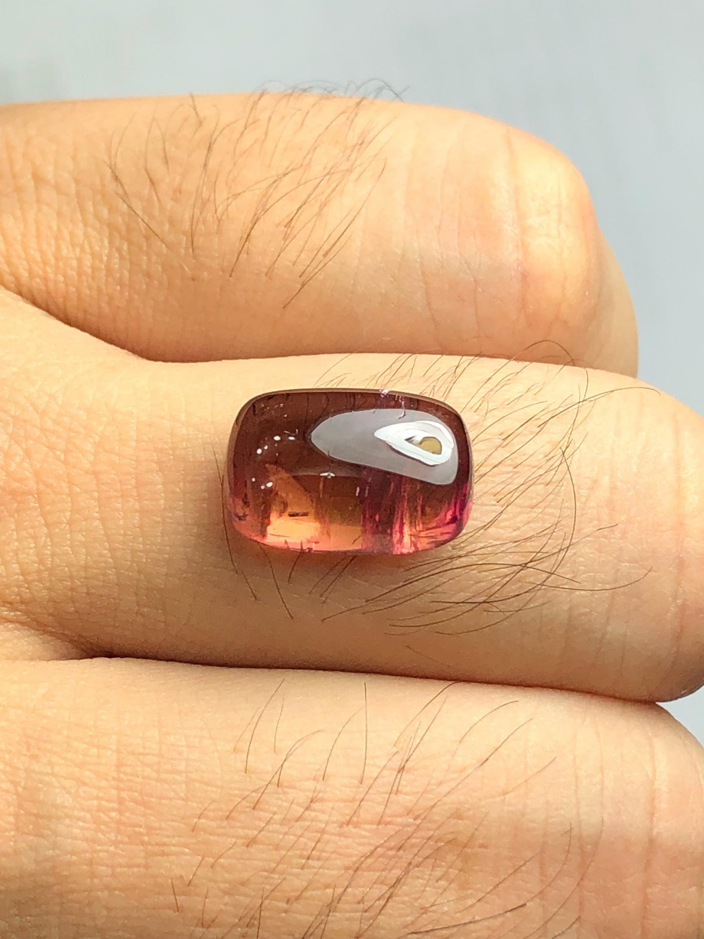 Peach Tourmaline Cabochon 8.30 ct - Flat Back Collector Gem
