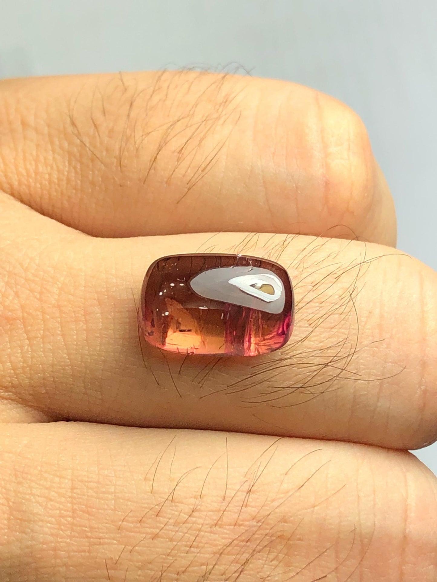 Peach Tourmaline Cabochon 8.30 ct - Flat Back Collector Gem