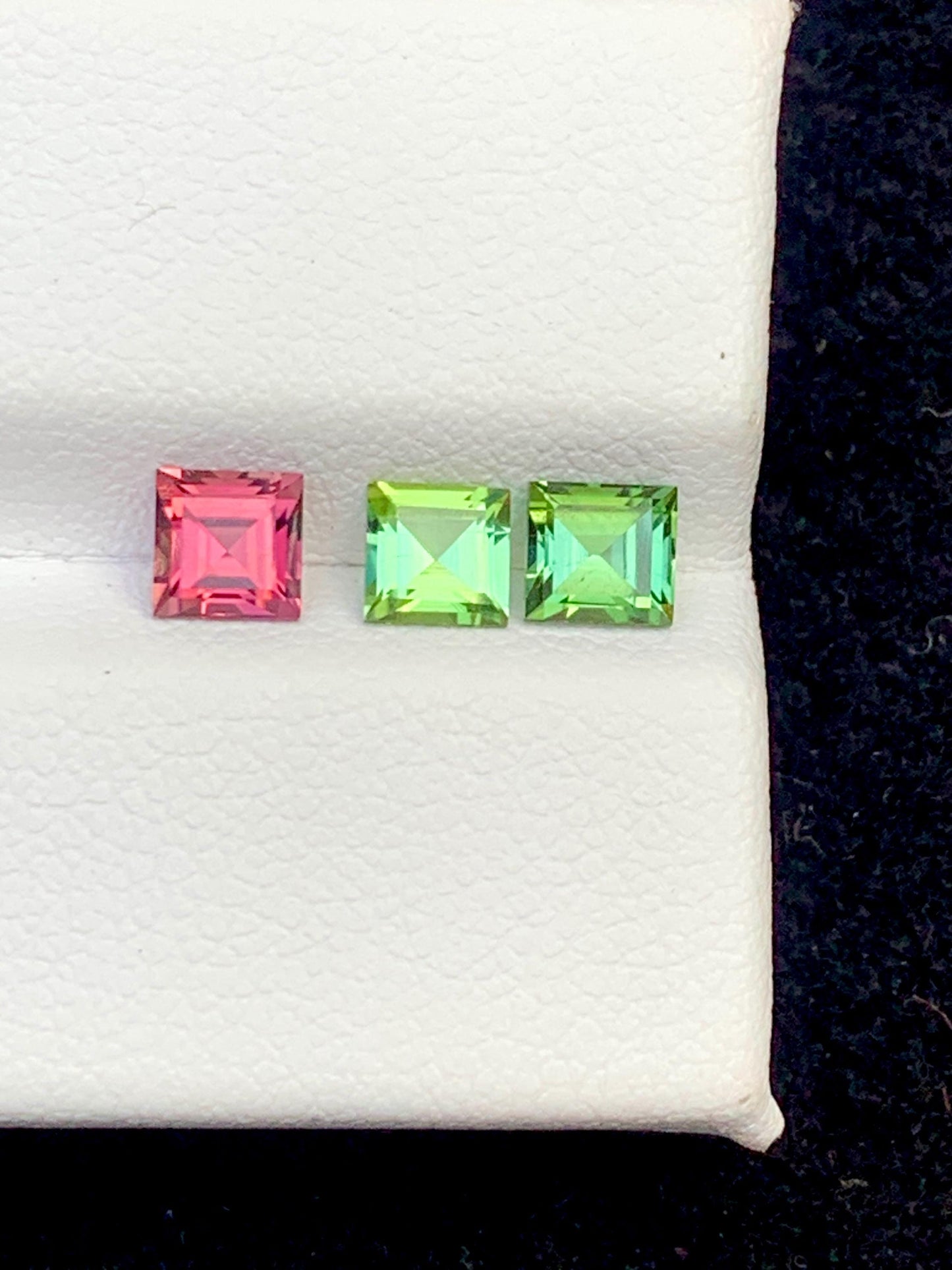 Tourmaline Faceted 1.50 ct - Green and Pink Matching Pair