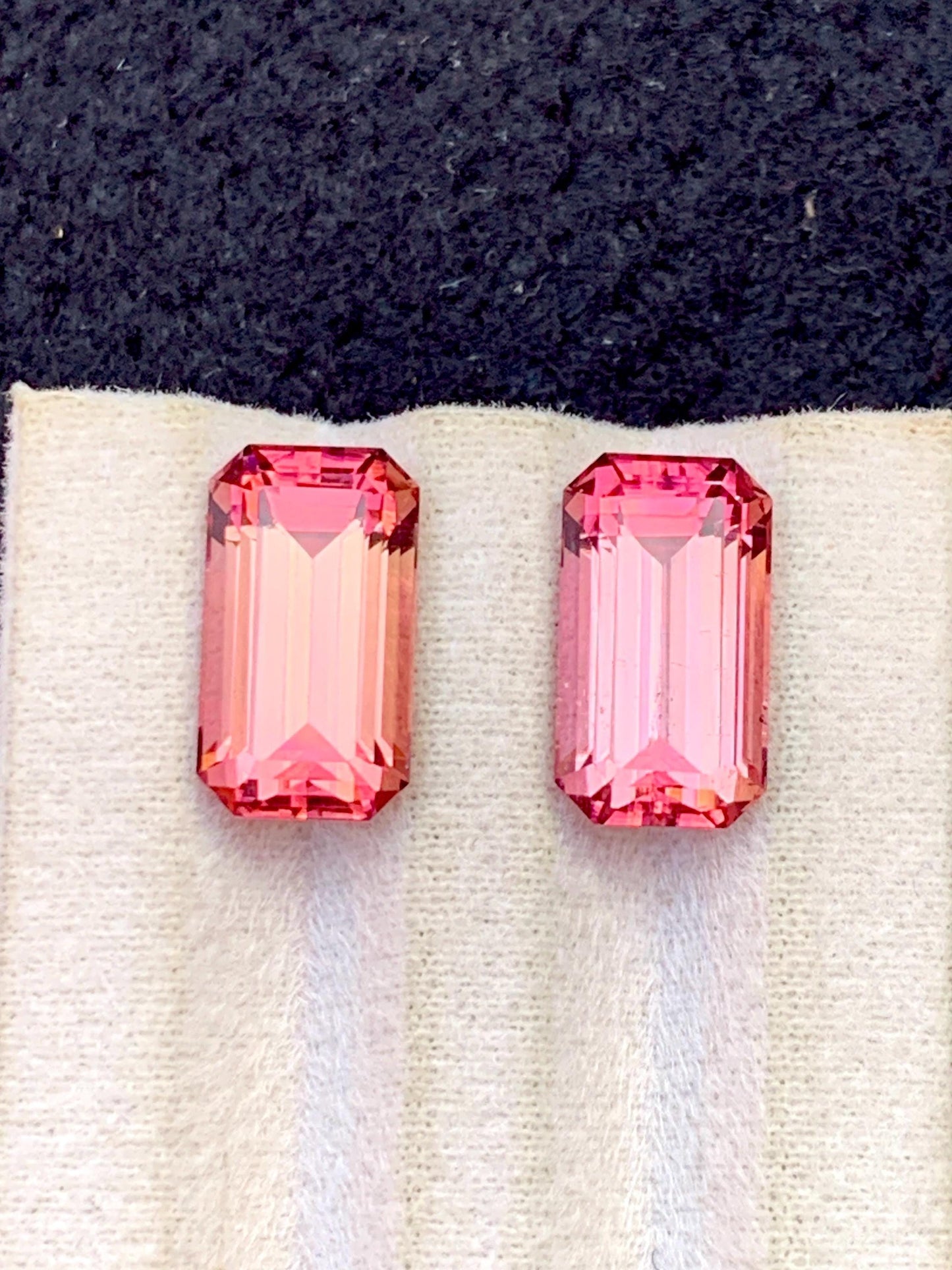 Pink Tourmaline Pair: 10.20 ct Afghanistan Cushion Cut Gemstones