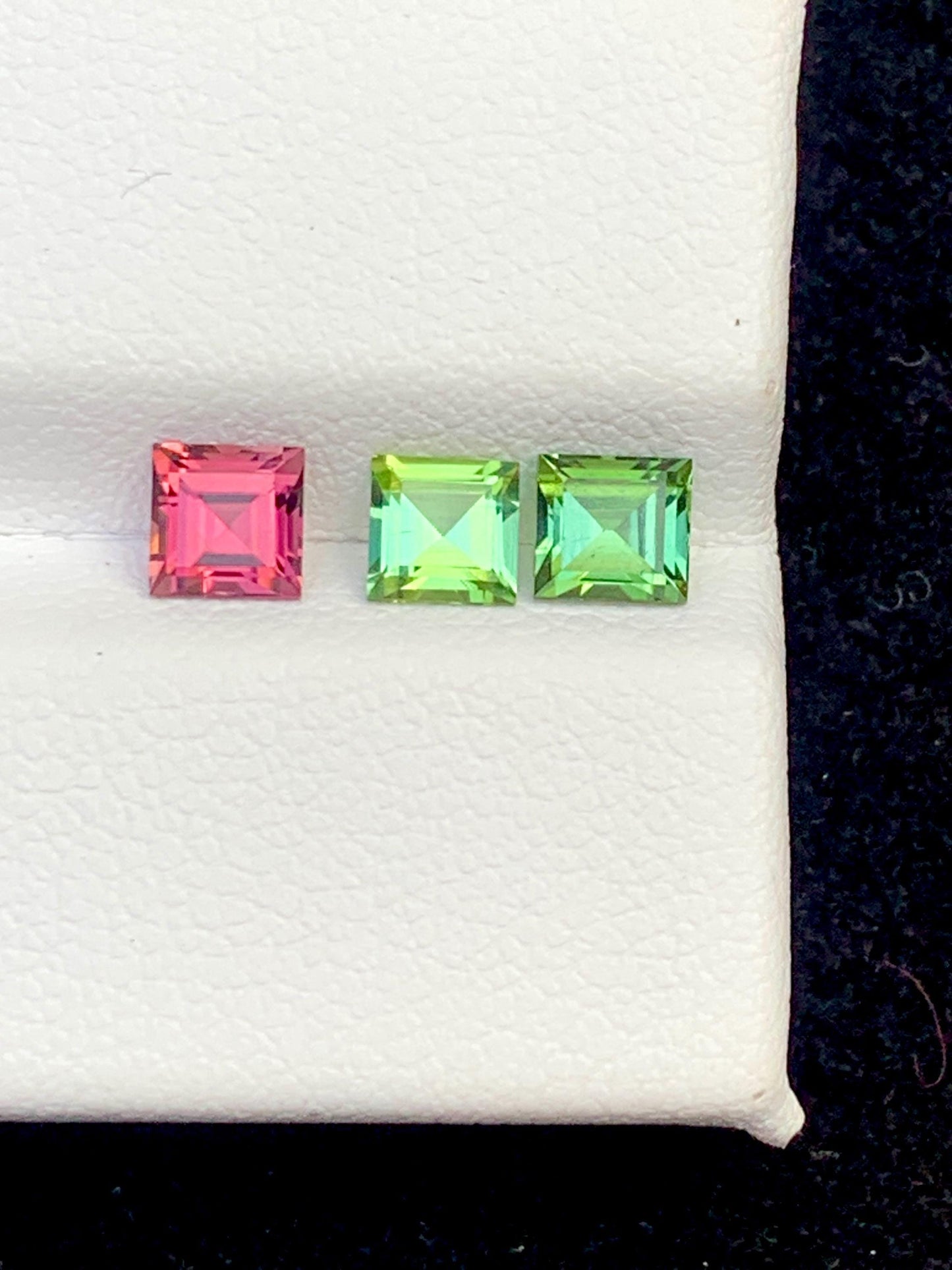 Tourmaline Faceted 1.50 ct - Green and Pink Matching Pair
