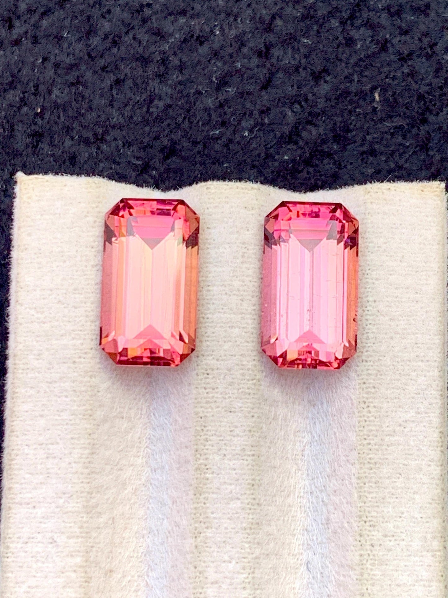 Pink Tourmaline Pair: 10.20 ct Afghanistan Cushion Cut Gemstones