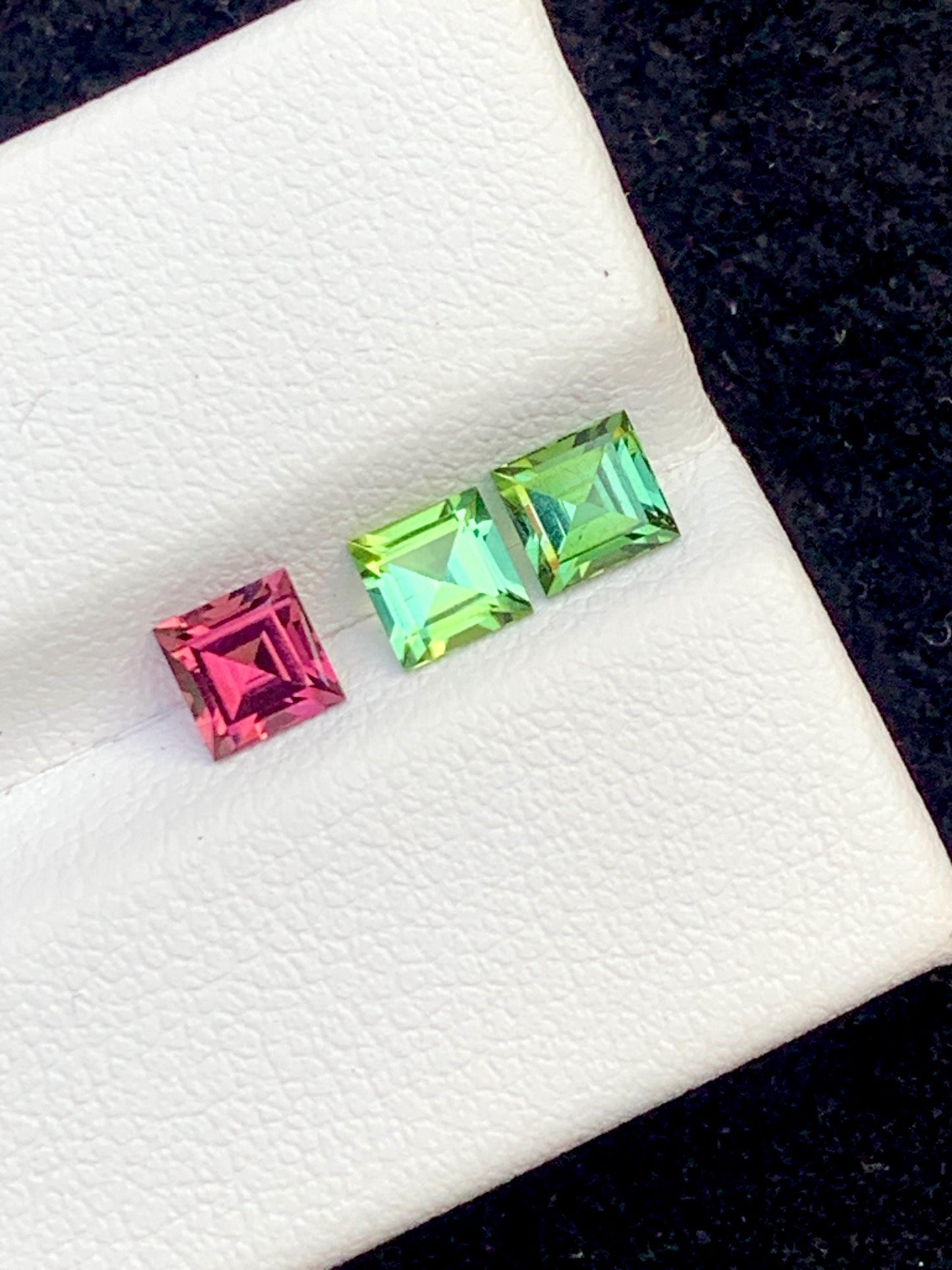 Tourmaline Faceted 1.50 ct - Green and Pink Matching Pair