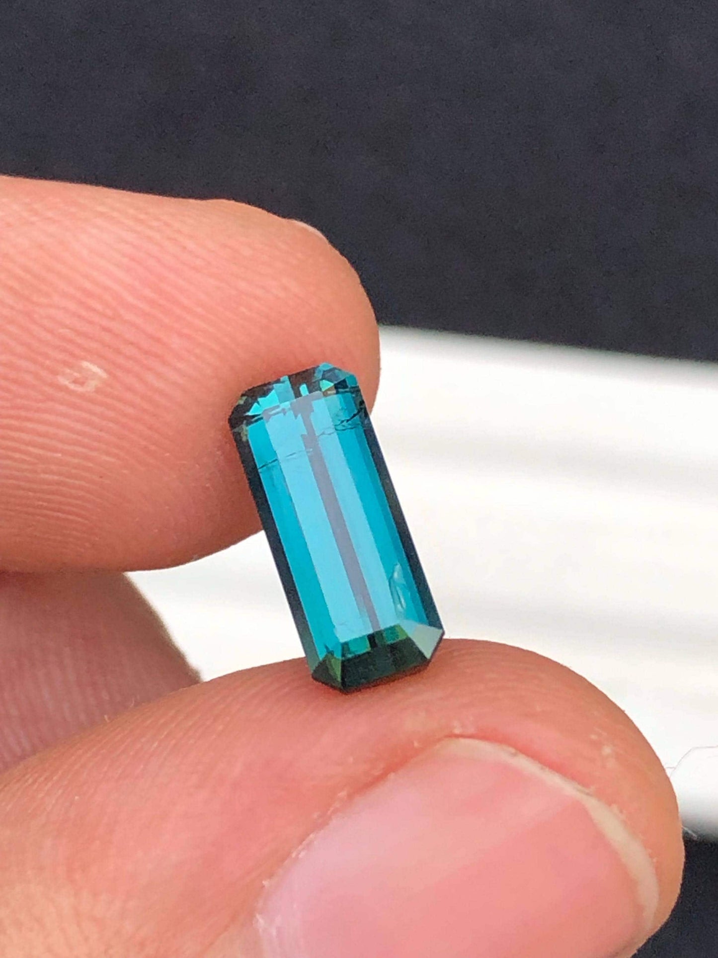 Indicolite Tourmaline Faceted 2.00 ct - Natural Afghan Gem