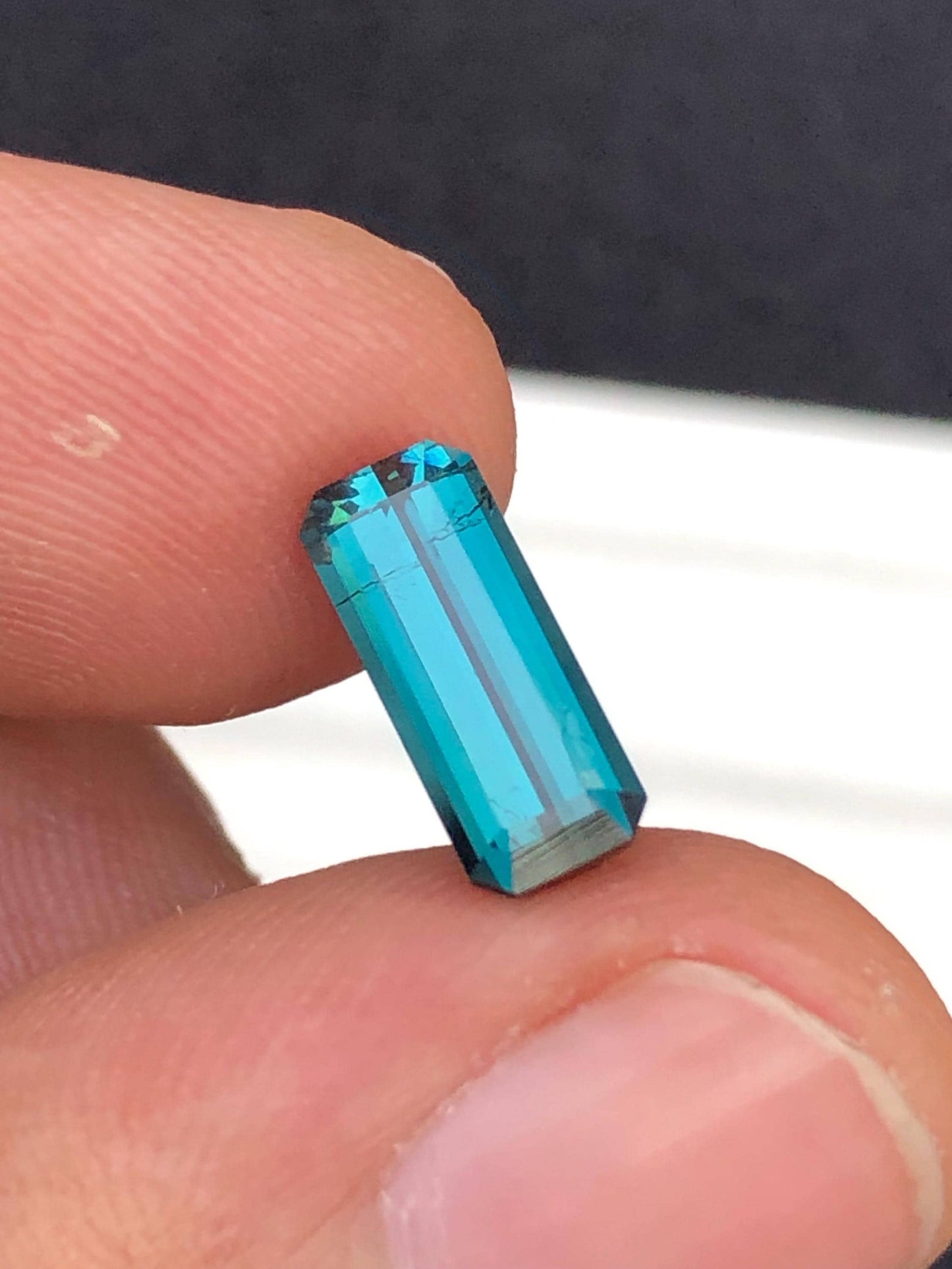 Indicolite Tourmaline Faceted 2.00 ct - Natural Afghan Gem