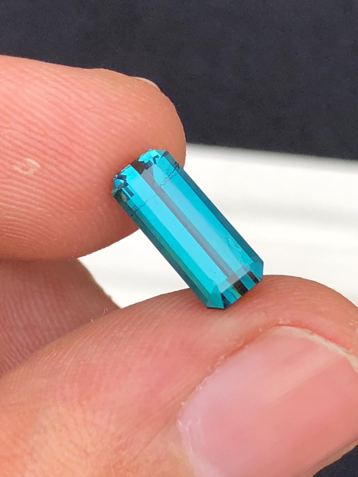 Indicolite Tourmaline Faceted 2.00 ct - Natural Afghan Gem
