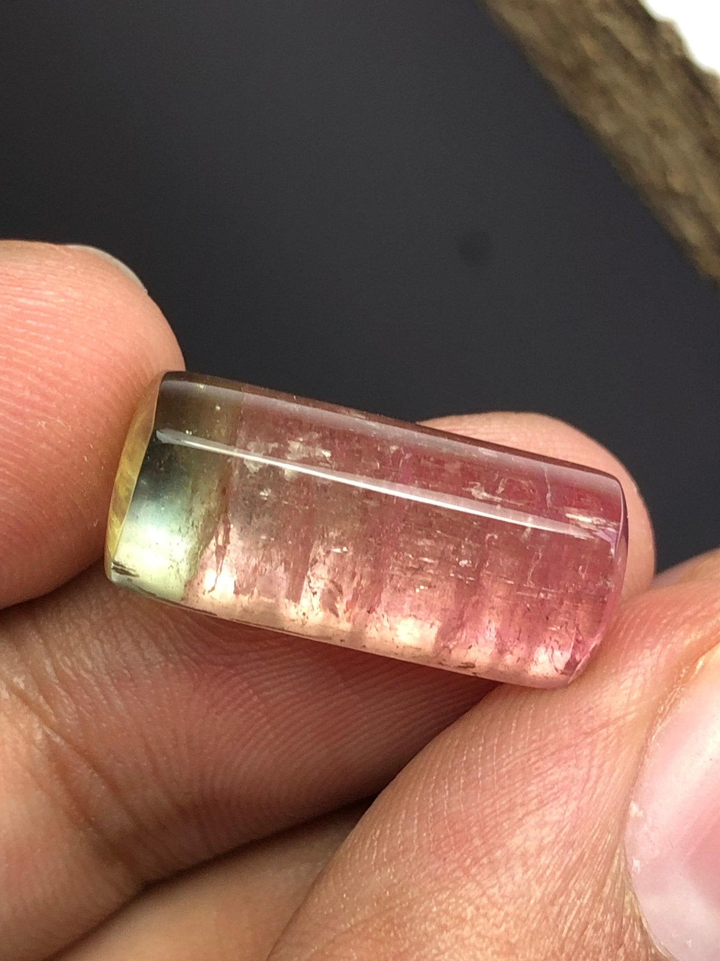 Bi Colour Tourmaline Cabochon 15.00 ct - Natural Afghan Gem