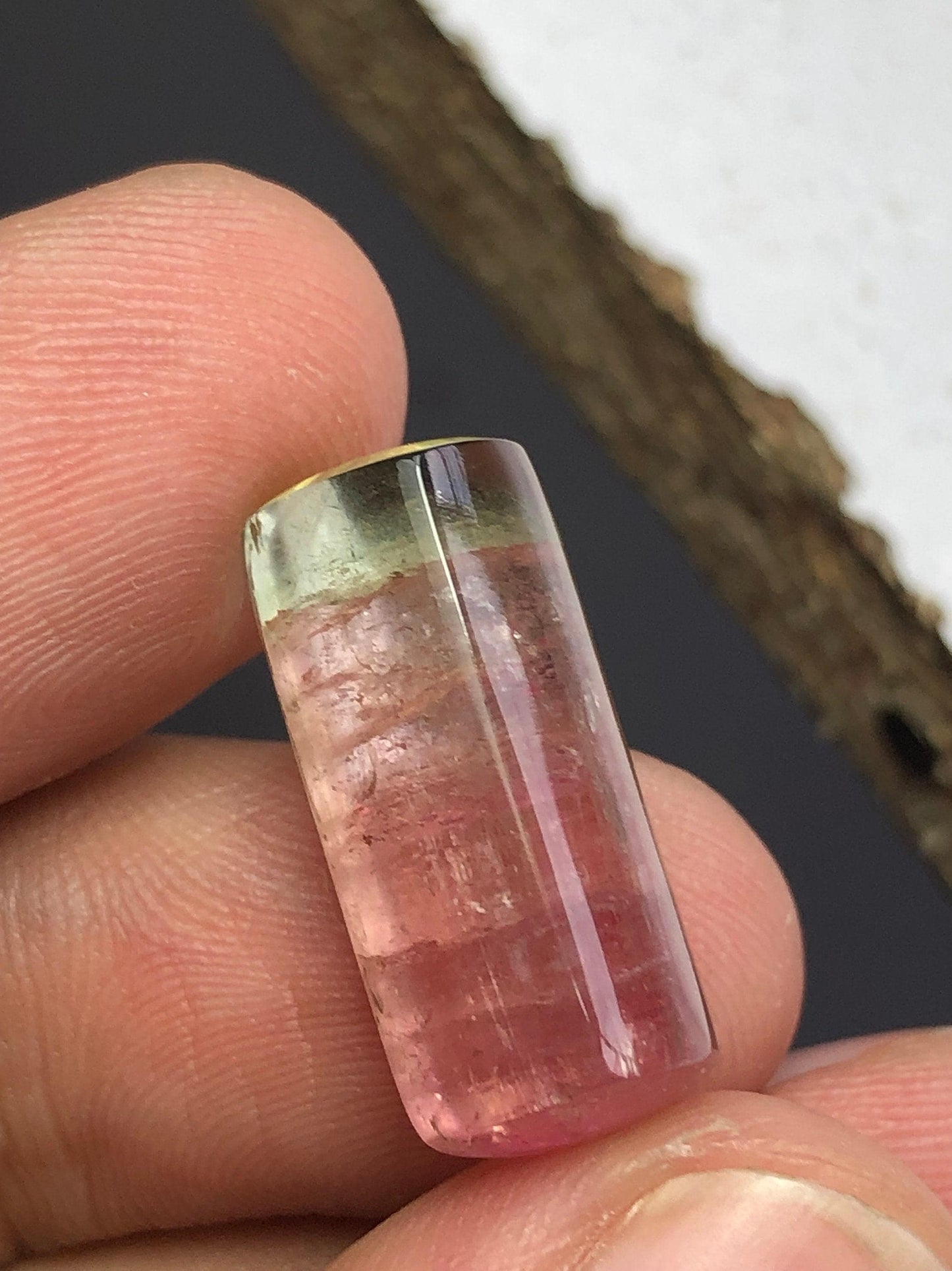 Bi Colour Tourmaline Cabochon 15.00 ct - Natural Afghan Gem