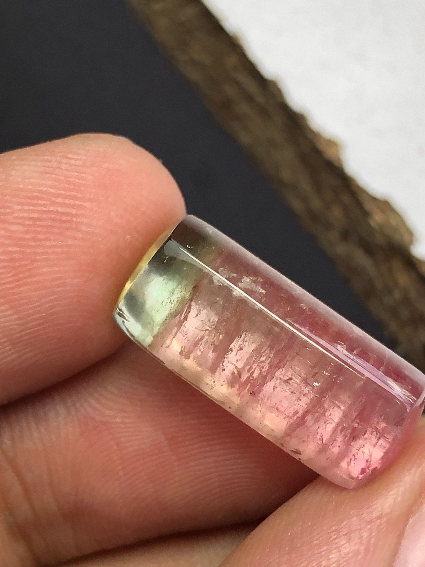 Bi Colour Tourmaline Cabochon 15.00 ct - Natural Afghan Gem