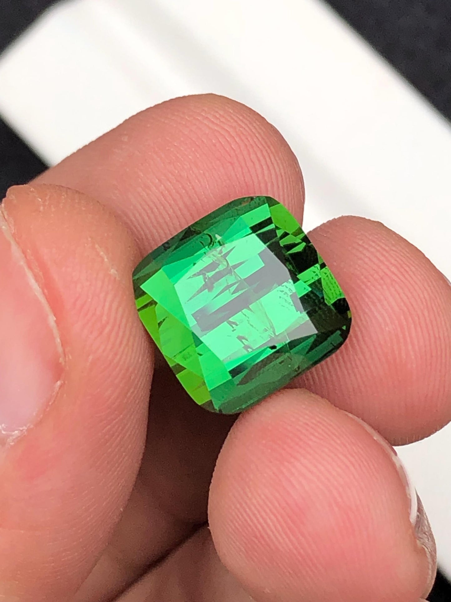 Green Tourmaline Faceted 13.00 ct – Forest Afghan Collector Gem