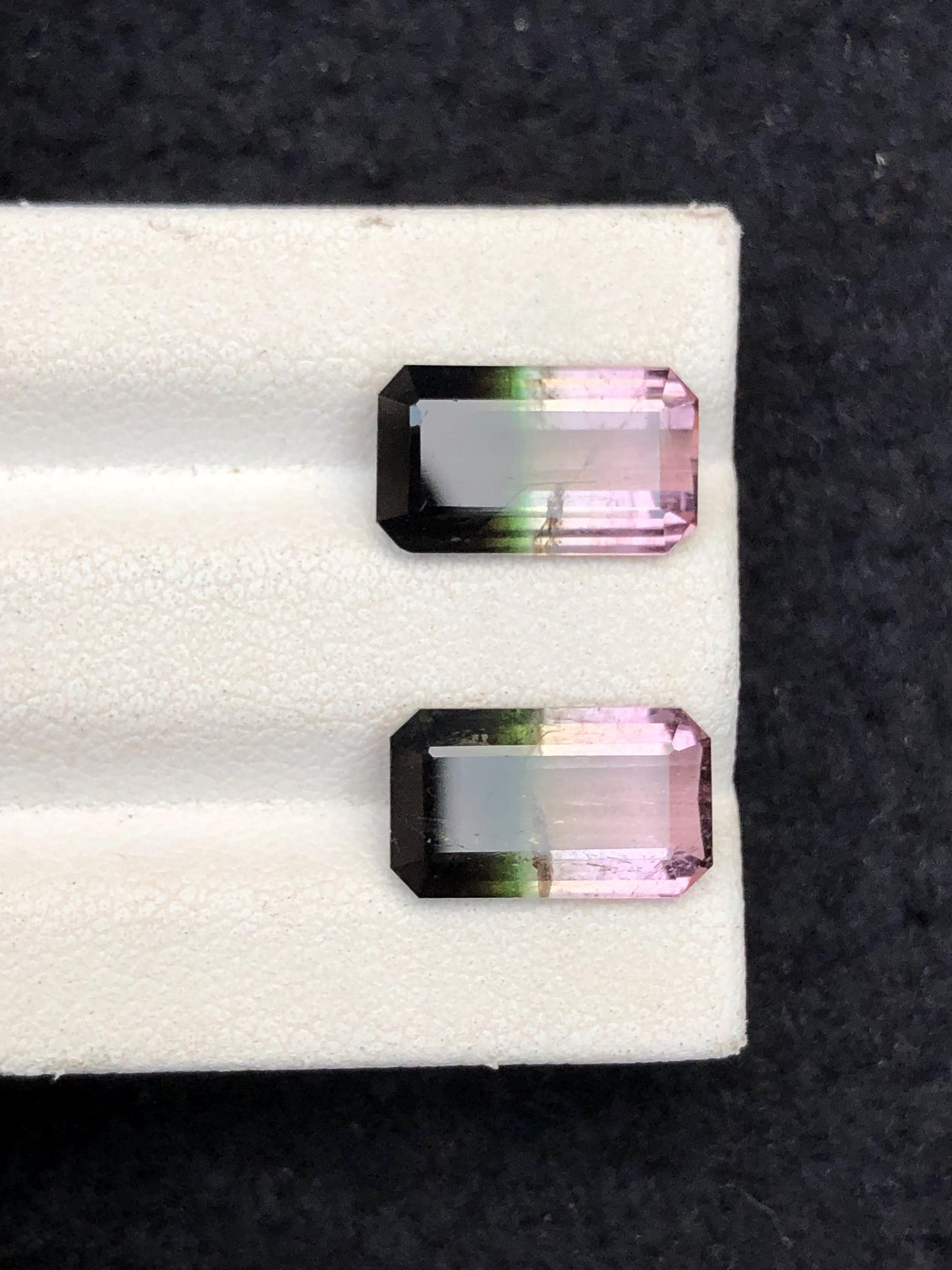 Bi Colour Tourmaline Faceted Pair 6.75 ct – Vibrant Matching Gemstones