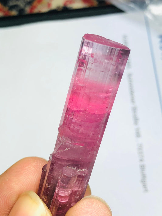 Bi Colour Tourmaline Crystal 20.50 g – Afghan Display Specimen
