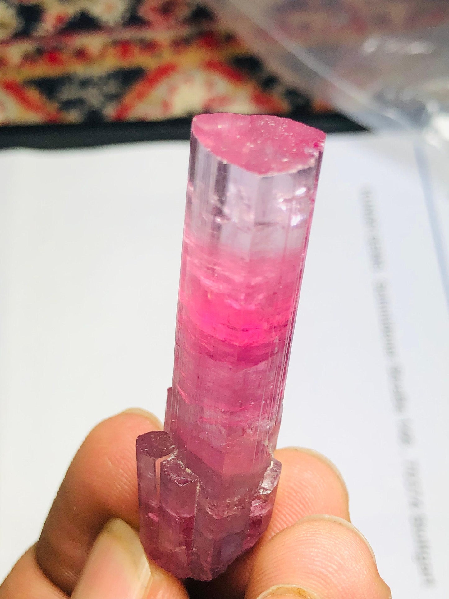 Bi Colour Tourmaline Crystal 20.50 g – Afghan Display Specimen