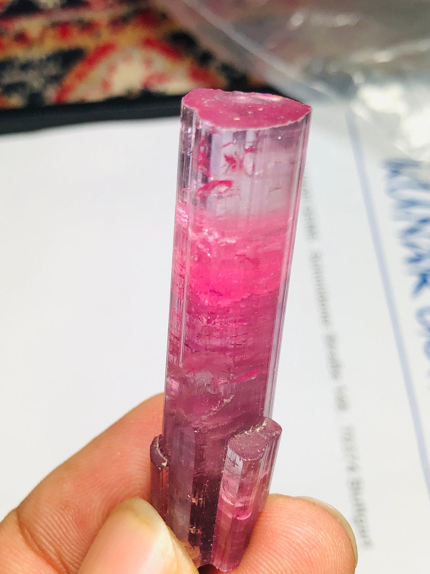 Bi Colour Tourmaline Crystal 20.50 g – Afghan Display Specimen