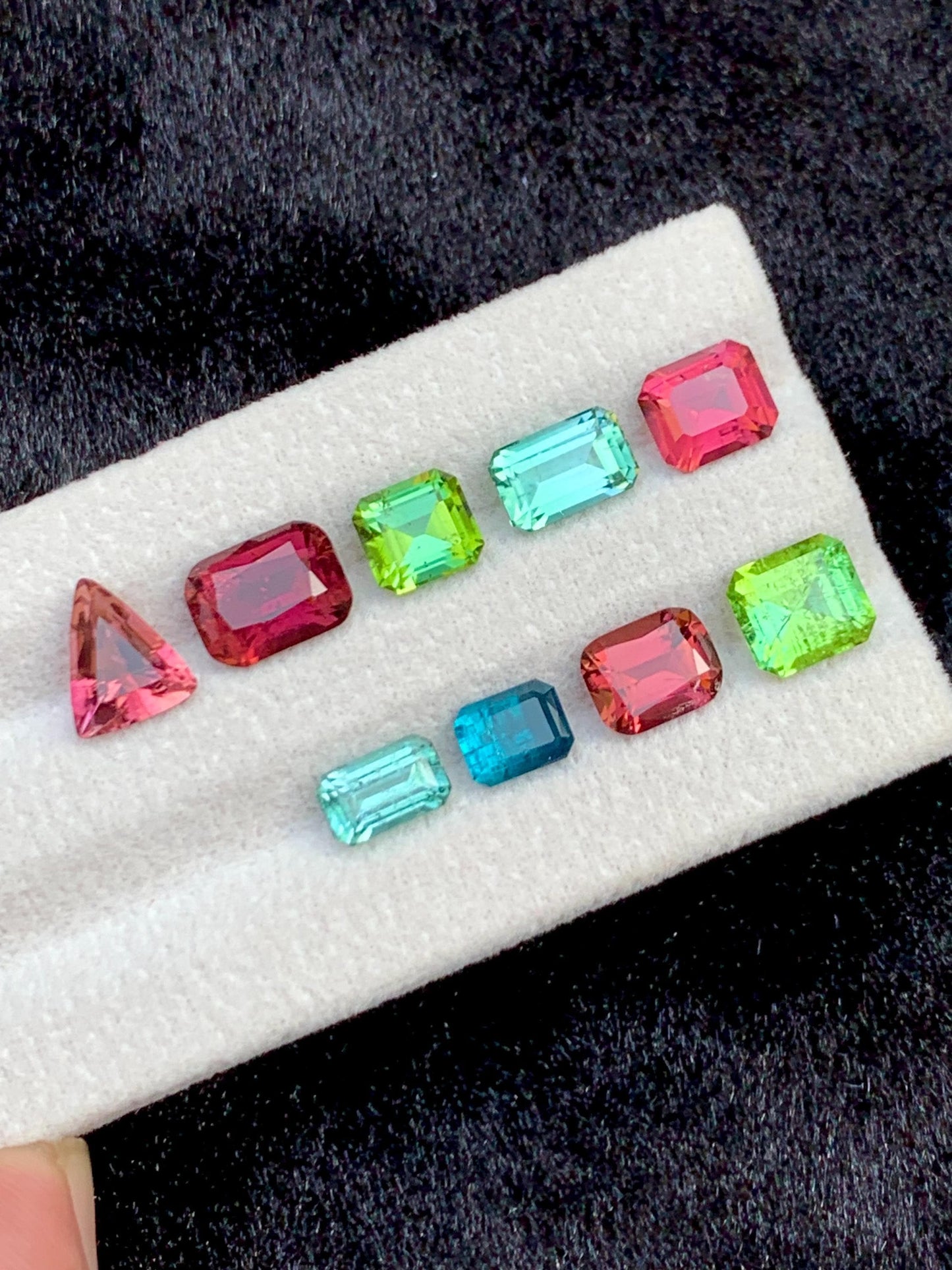 Tourmaline Faceted Lot 12.40 ct – Multi Colour Natural Faceted Stones