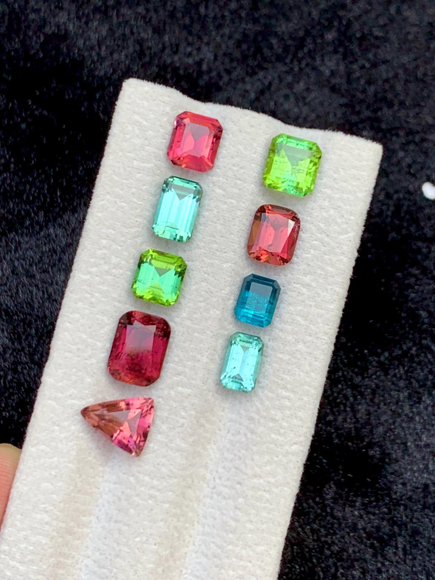 Tourmaline Faceted Lot 12.40 ct – Multi Colour Natural Faceted Stones