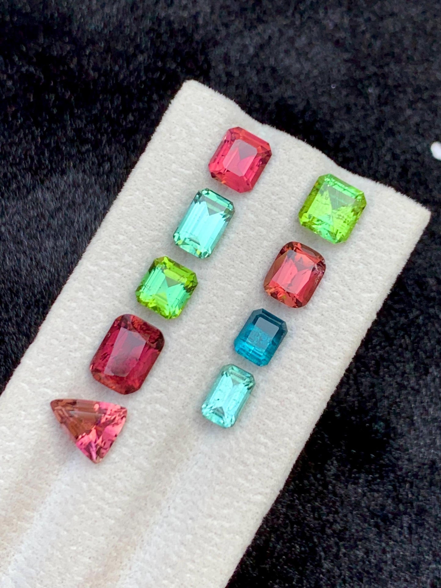 Tourmaline Faceted Lot 12.40 ct – Multi Colour Natural Faceted Stones