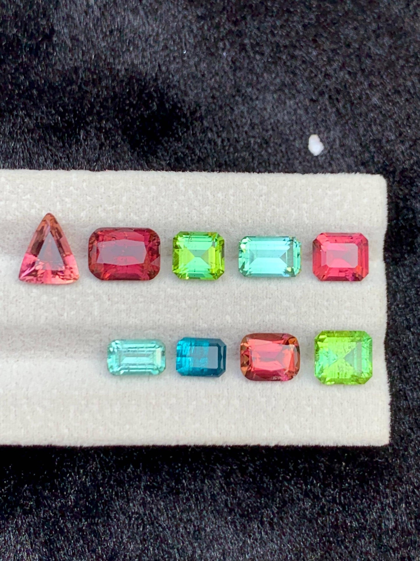 Tourmaline Faceted Lot 12.40 ct – Multi Colour Natural Faceted Stones