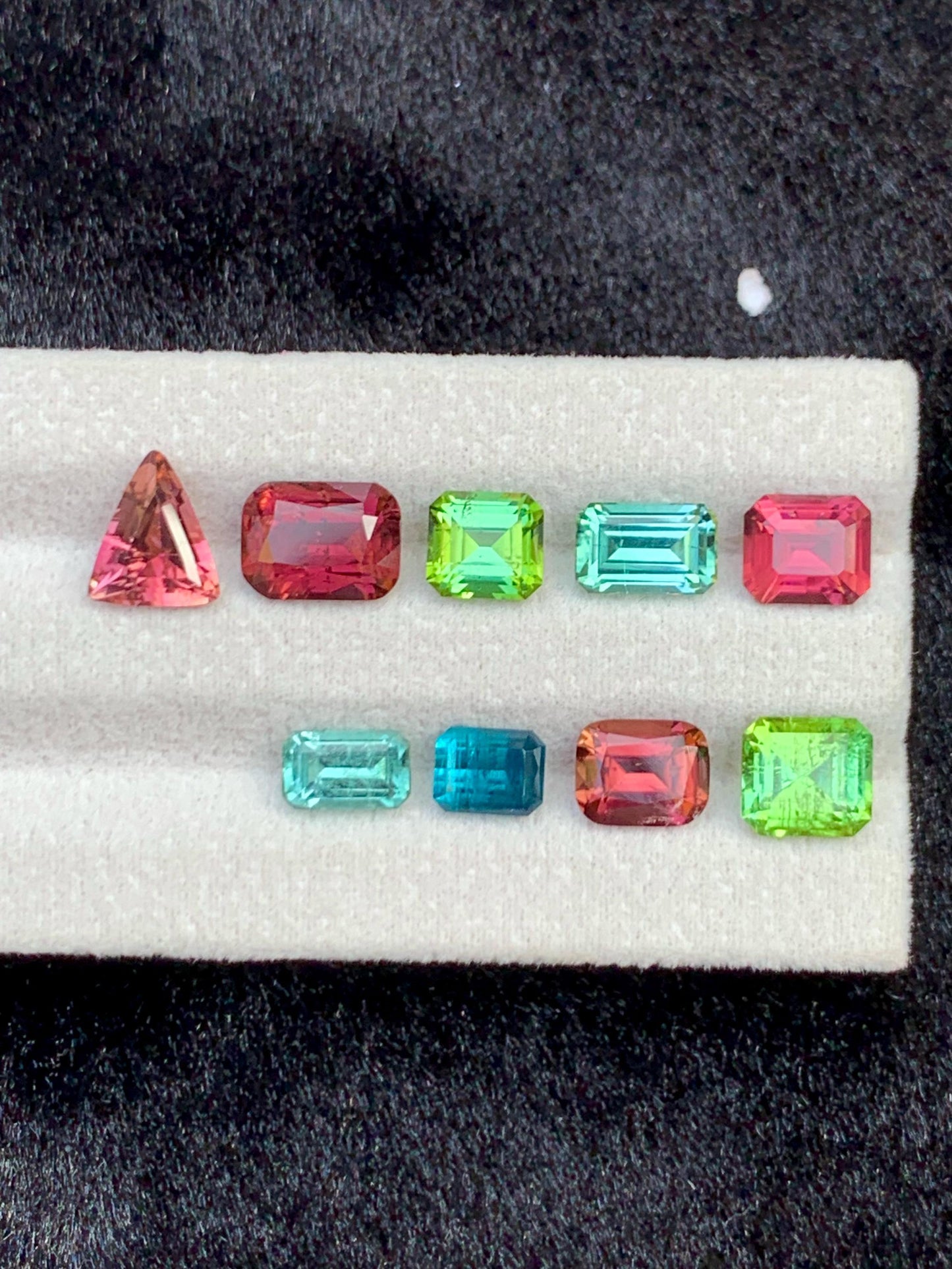 Tourmaline Faceted Lot 12.40 ct – Multi Colour Natural Faceted Stones