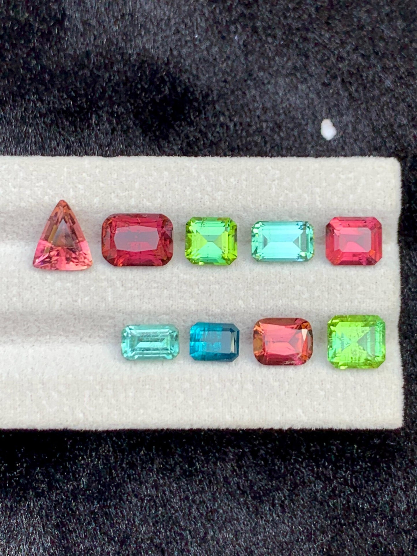 Tourmaline Faceted Lot 12.40 ct – Multi Colour Natural Faceted Stones