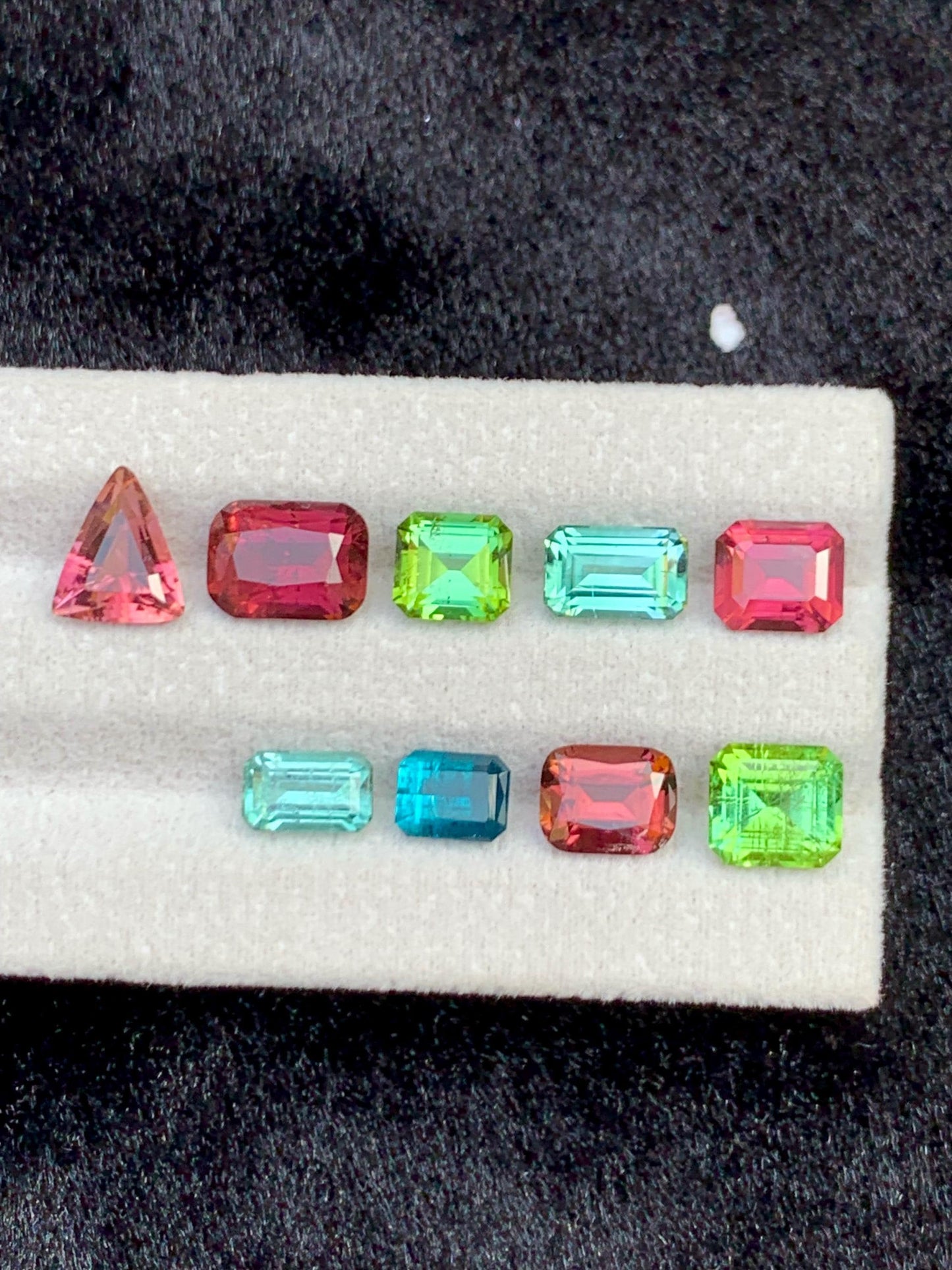 Tourmaline Faceted Lot 12.40 ct – Multi Colour Natural Faceted Stones