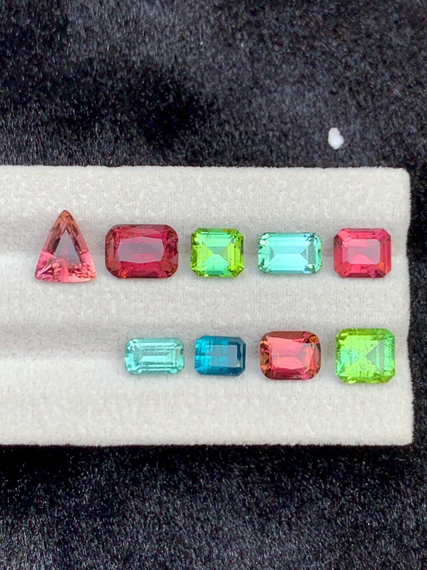 Tourmaline Faceted Lot 12.40 ct – Multi Colour Natural Faceted Stones