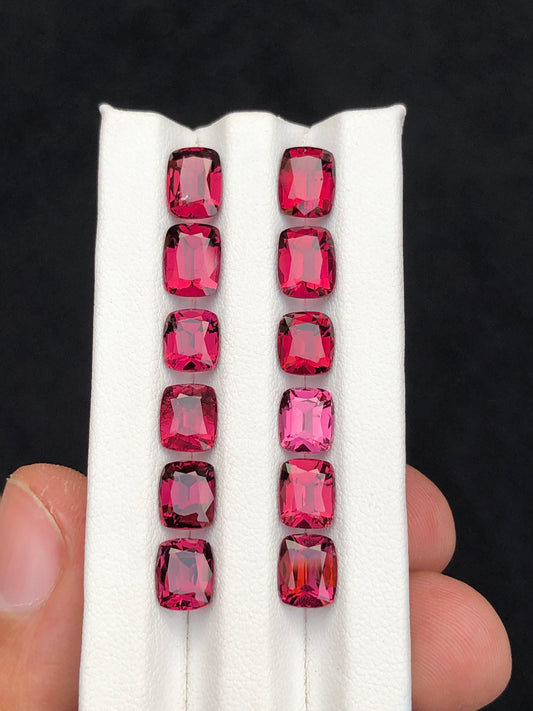 Rhodolite Garnet Faceted Pair 23.70 ct – Matching Stones for Earrings