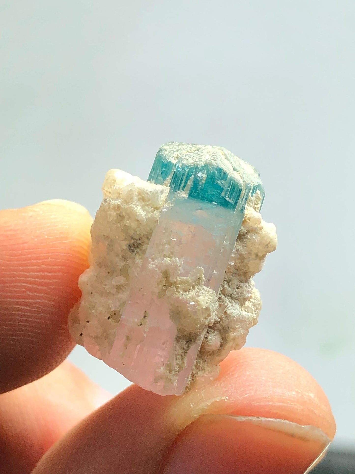 Bi Colour Tourmaline Crystal 23 ct - Natural Collector Specimen from Afghanistan