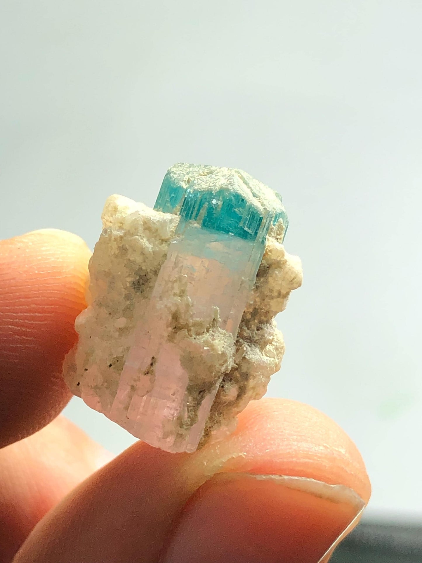 Bi Colour Tourmaline Crystal 23 ct - Natural Collector Specimen from Afghanistan