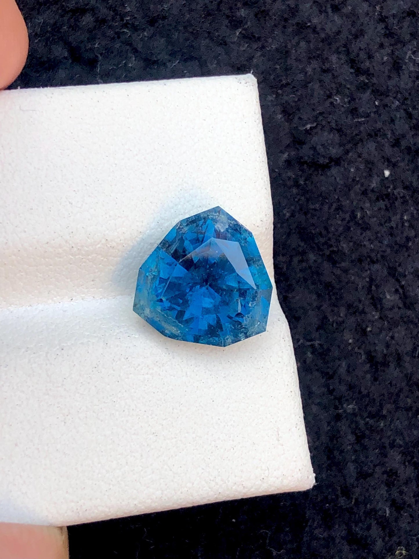 4.50 CT Ink Blue Tourmaline: Trillion Cut Gemstone, Afghanistan Origin