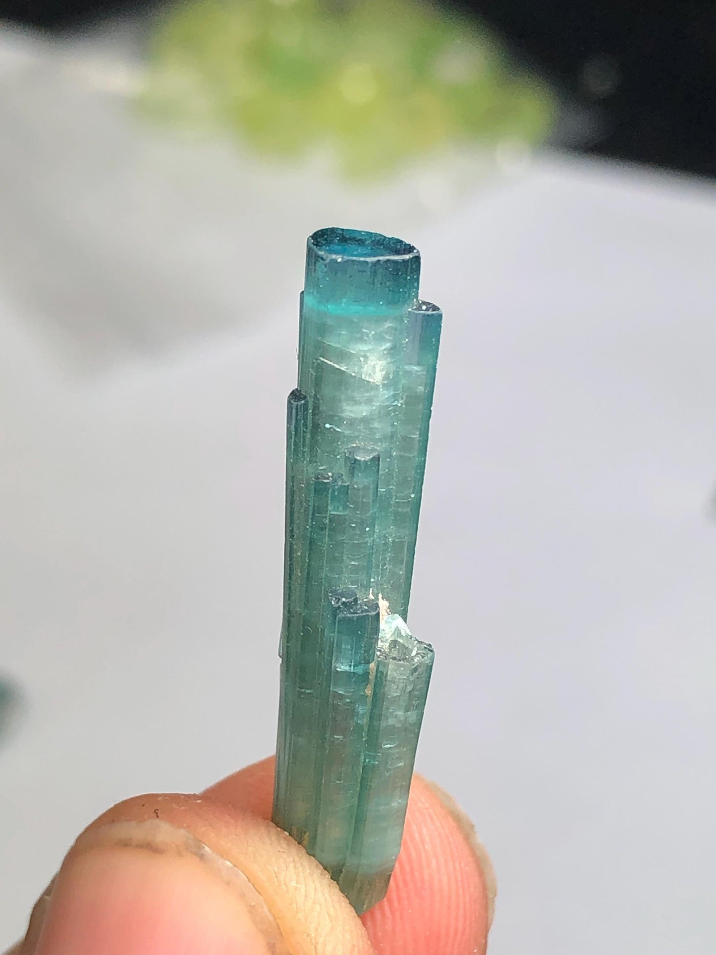 Blue Tourmaline Crystal 7.75 ct - Double Terminated Collector Specimen