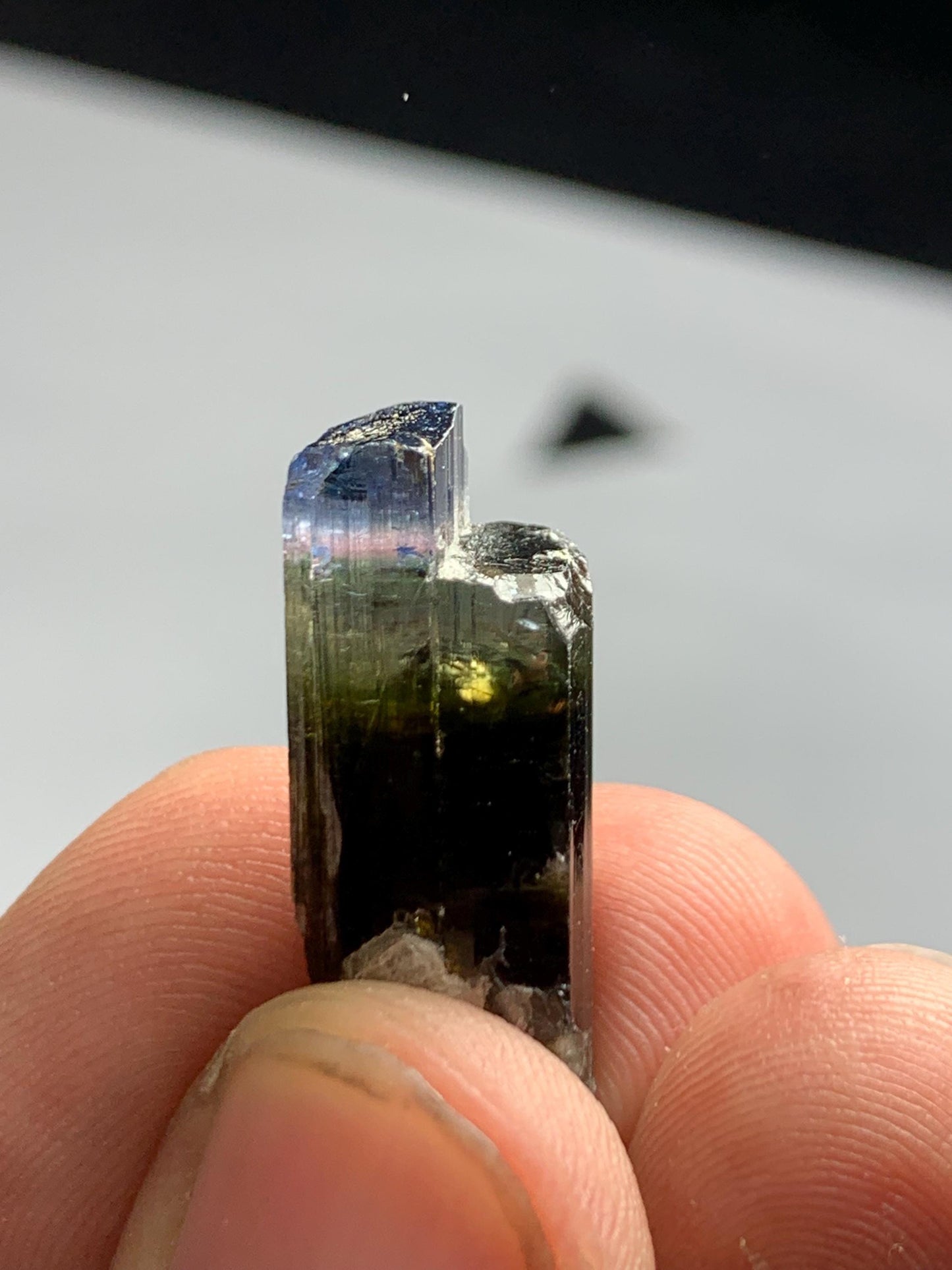 Tri Colour Tourmaline Crystal 19.20 ct - Rare Mineral Display Specimen