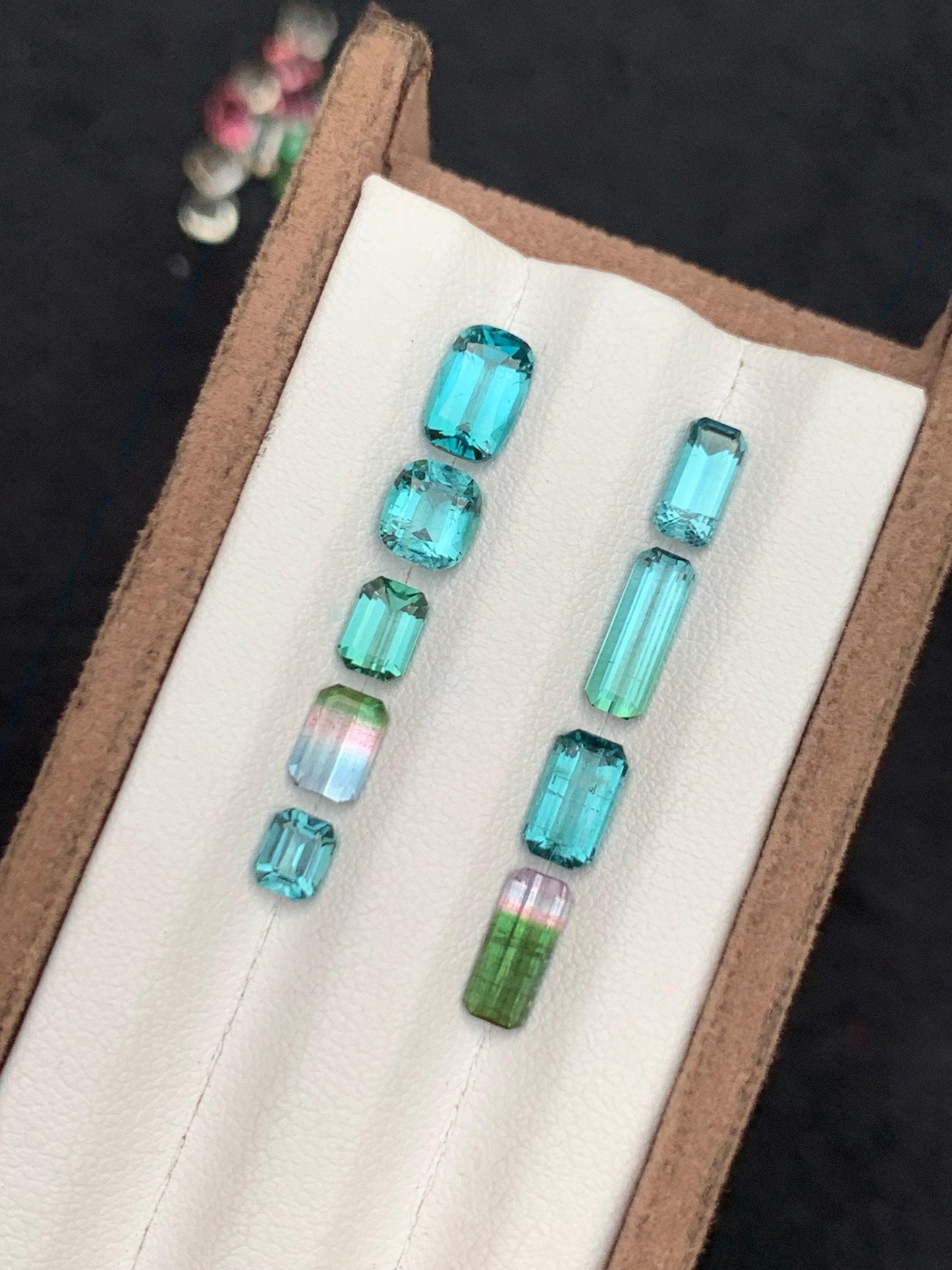 Neon Blue Tourmaline Faceted Lot 6.35 ct - Gem Parcel for Jewelry Making