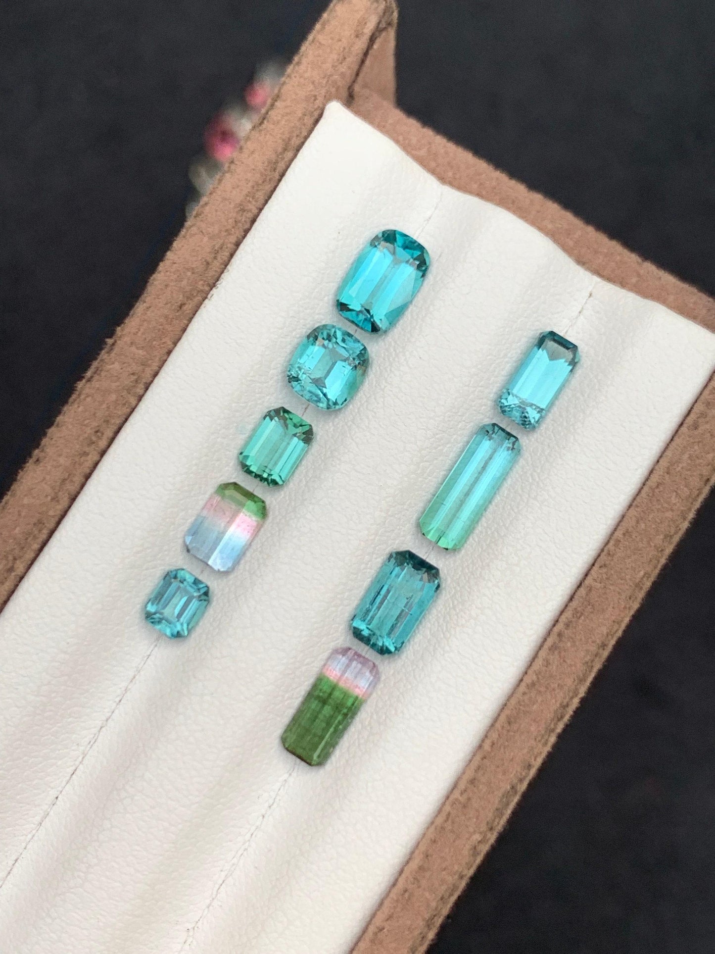 Neon Blue Tourmaline Faceted Lot 6.35 ct - Gem Parcel for Jewelry Making