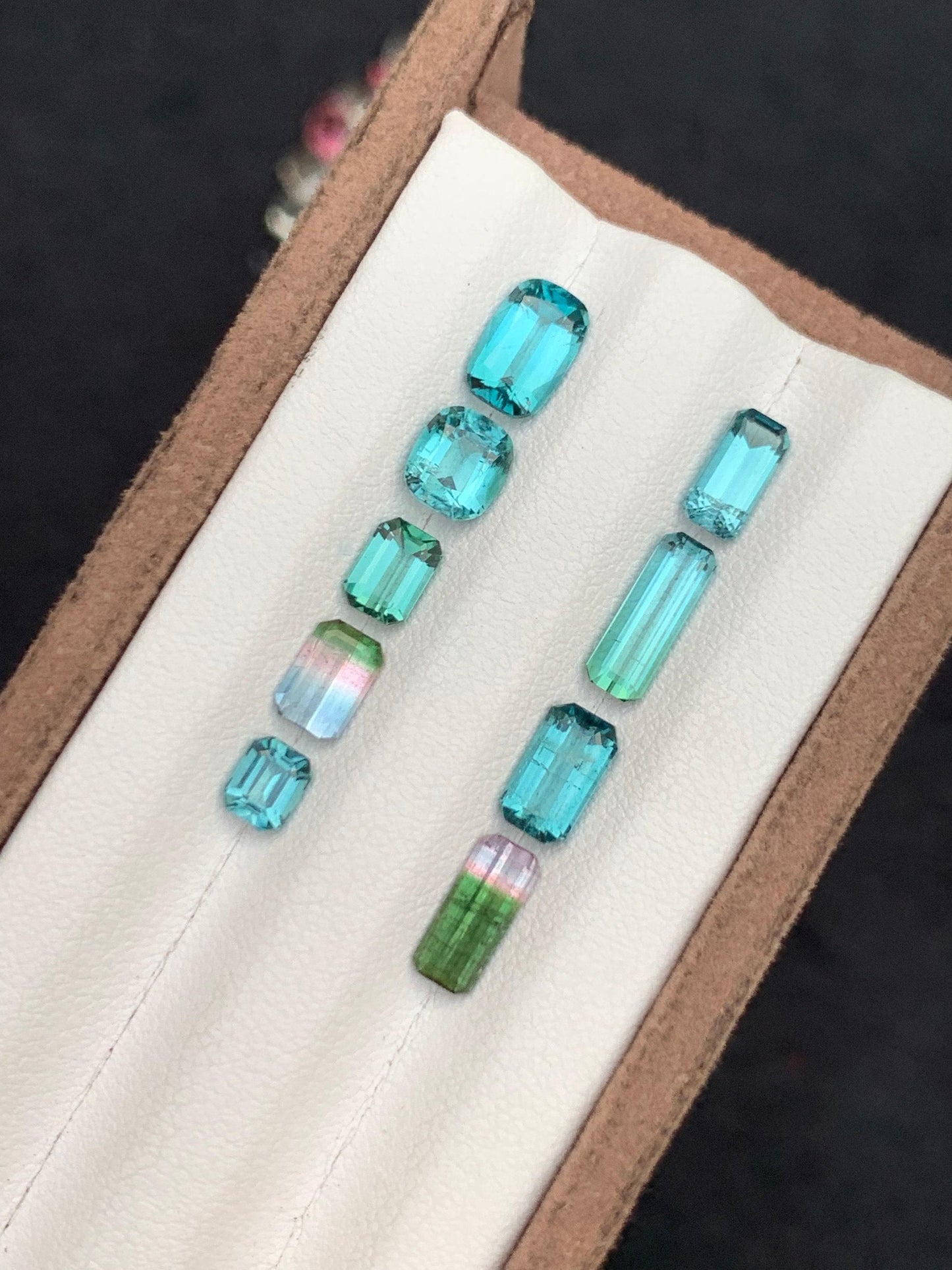 Neon Blue Tourmaline Faceted Lot 6.35 ct - Gem Parcel for Jewelry Making