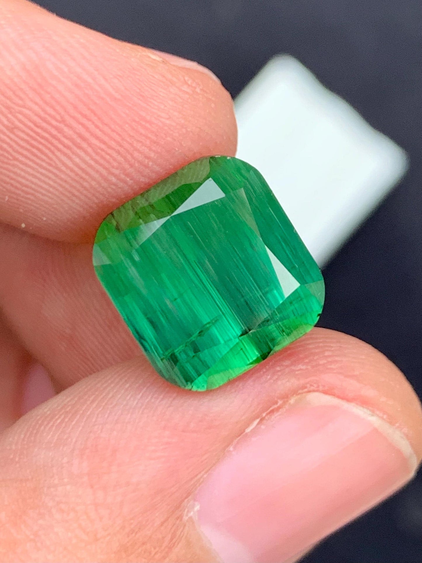 Dark Green Tourmaline Faceted 8.60 ct - Luxury Gem from Afghanistan