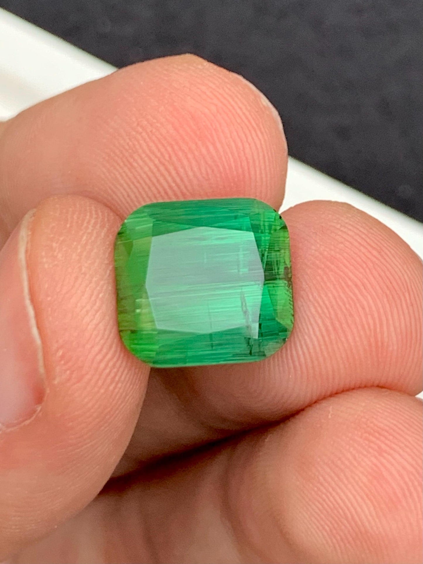 Dark Green Tourmaline Faceted 8.60 ct - Luxury Gem from Afghanistan