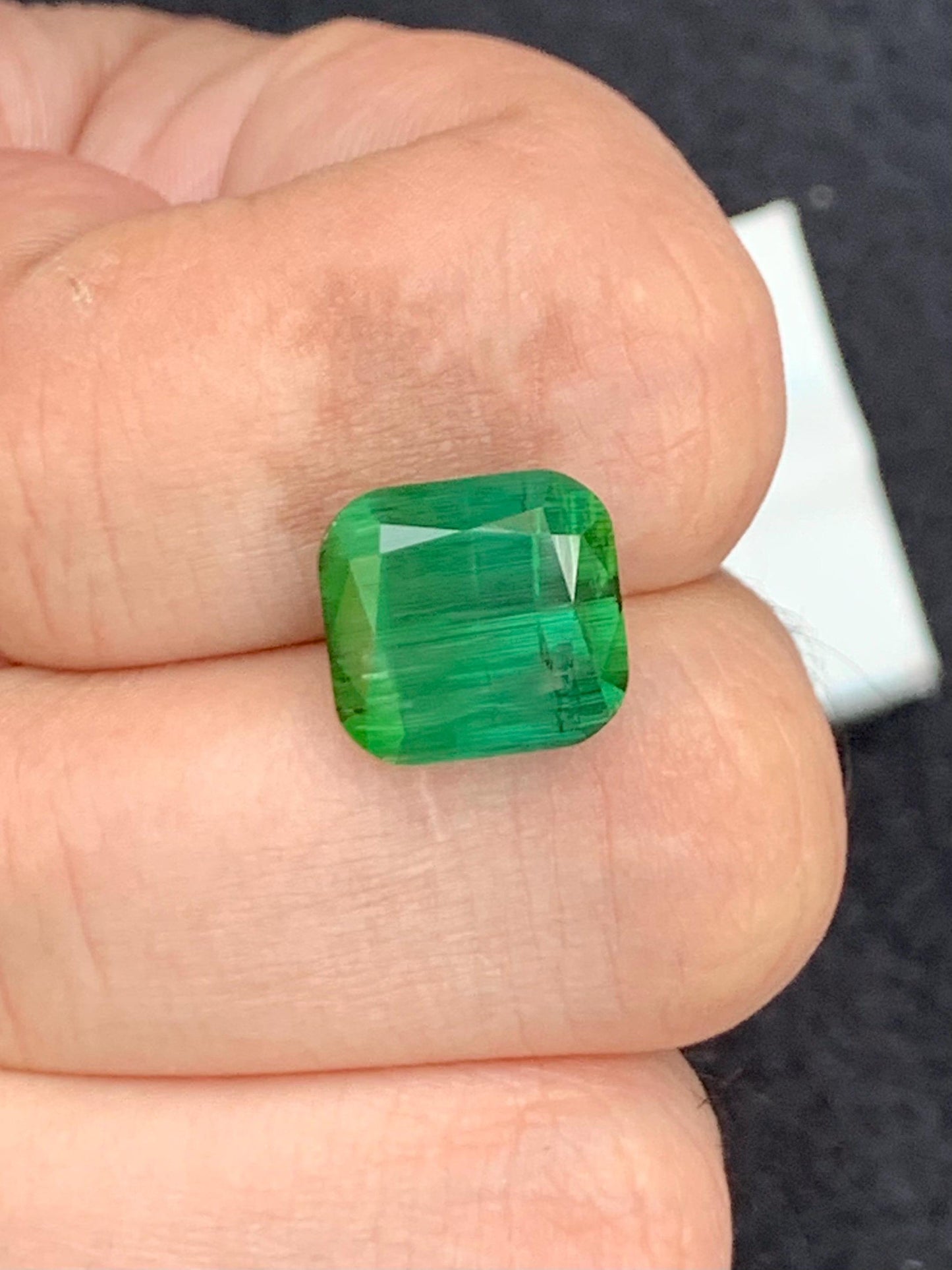 Dark Green Tourmaline Faceted 8.60 ct - Luxury Gem from Afghanistan