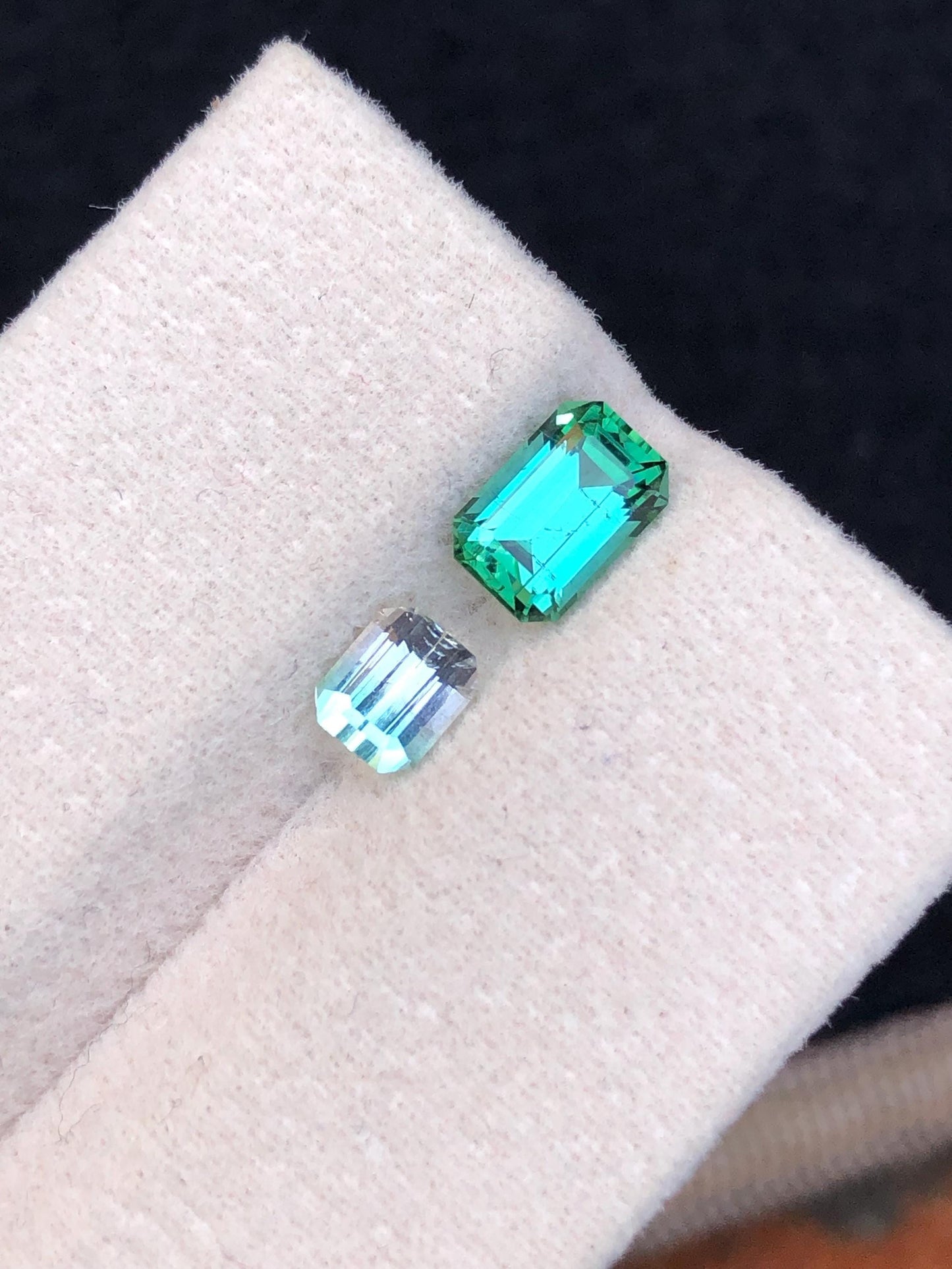 Bi Colour Tourmaline Pair 1.55 ct - Matching Stones for Earrings