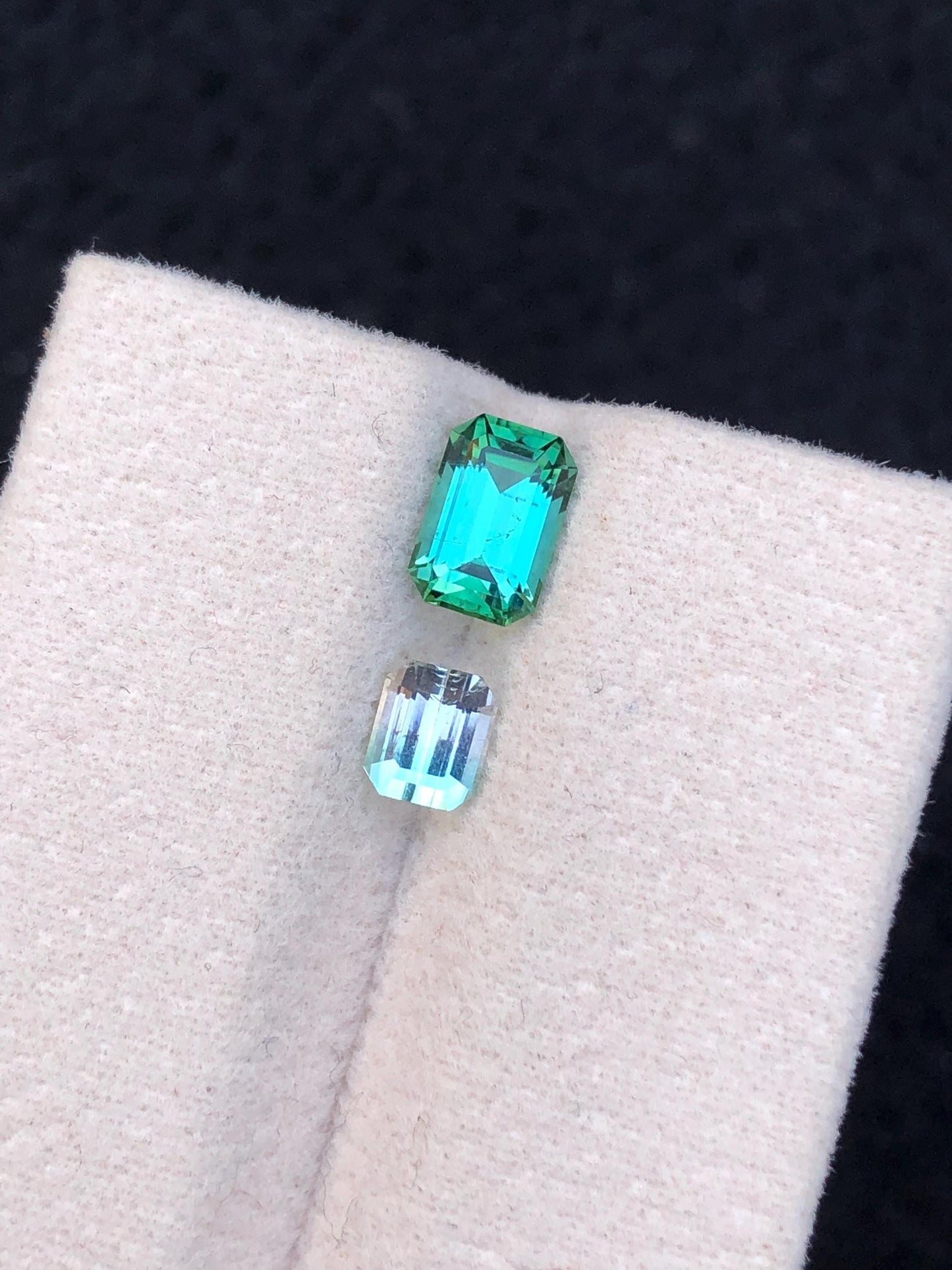 Bi Colour Tourmaline Pair 1.55 ct - Matching Stones for Earrings