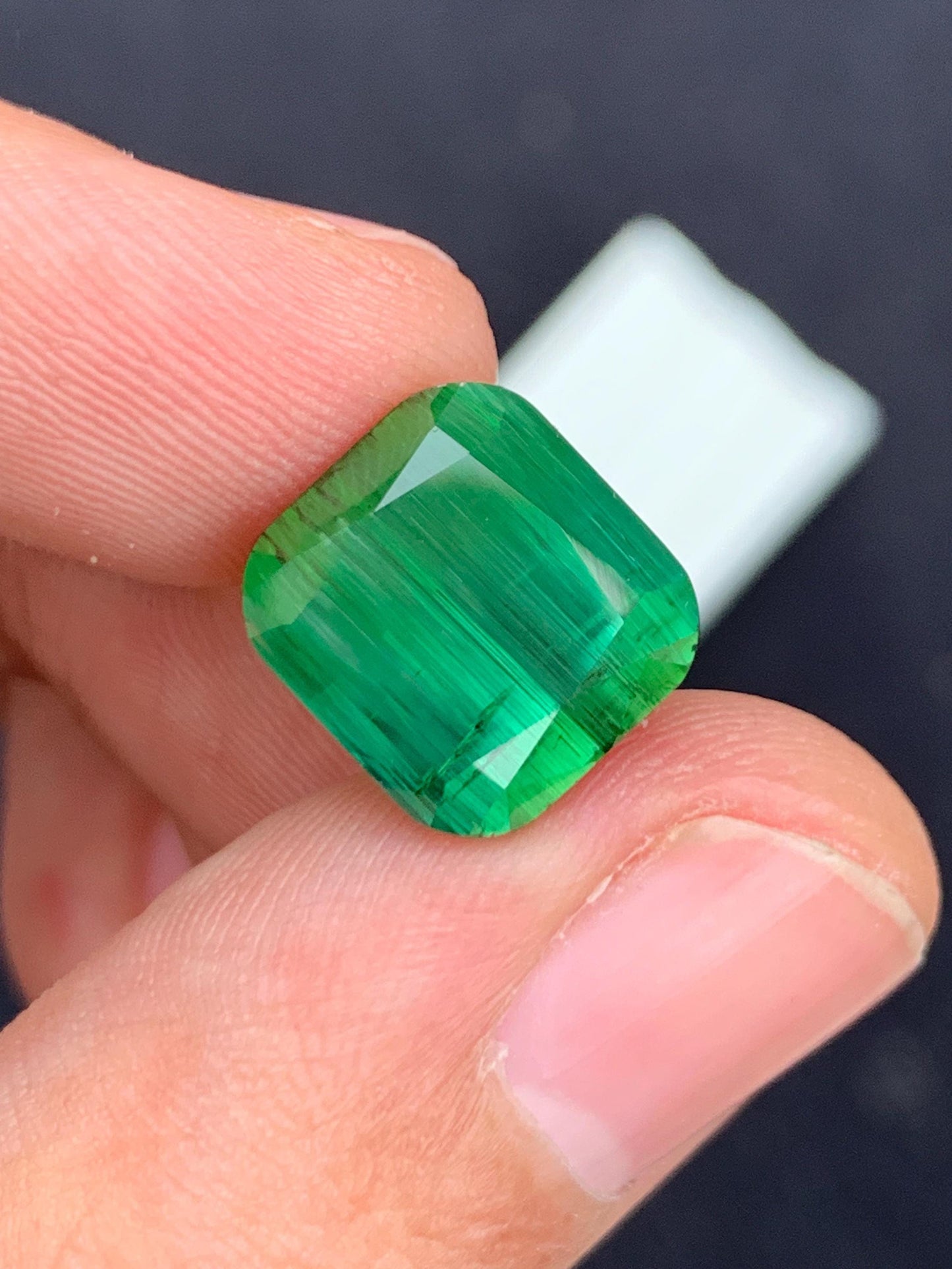 Dark Green Tourmaline Faceted 8.60 ct - Luxury Gem from Afghanistan