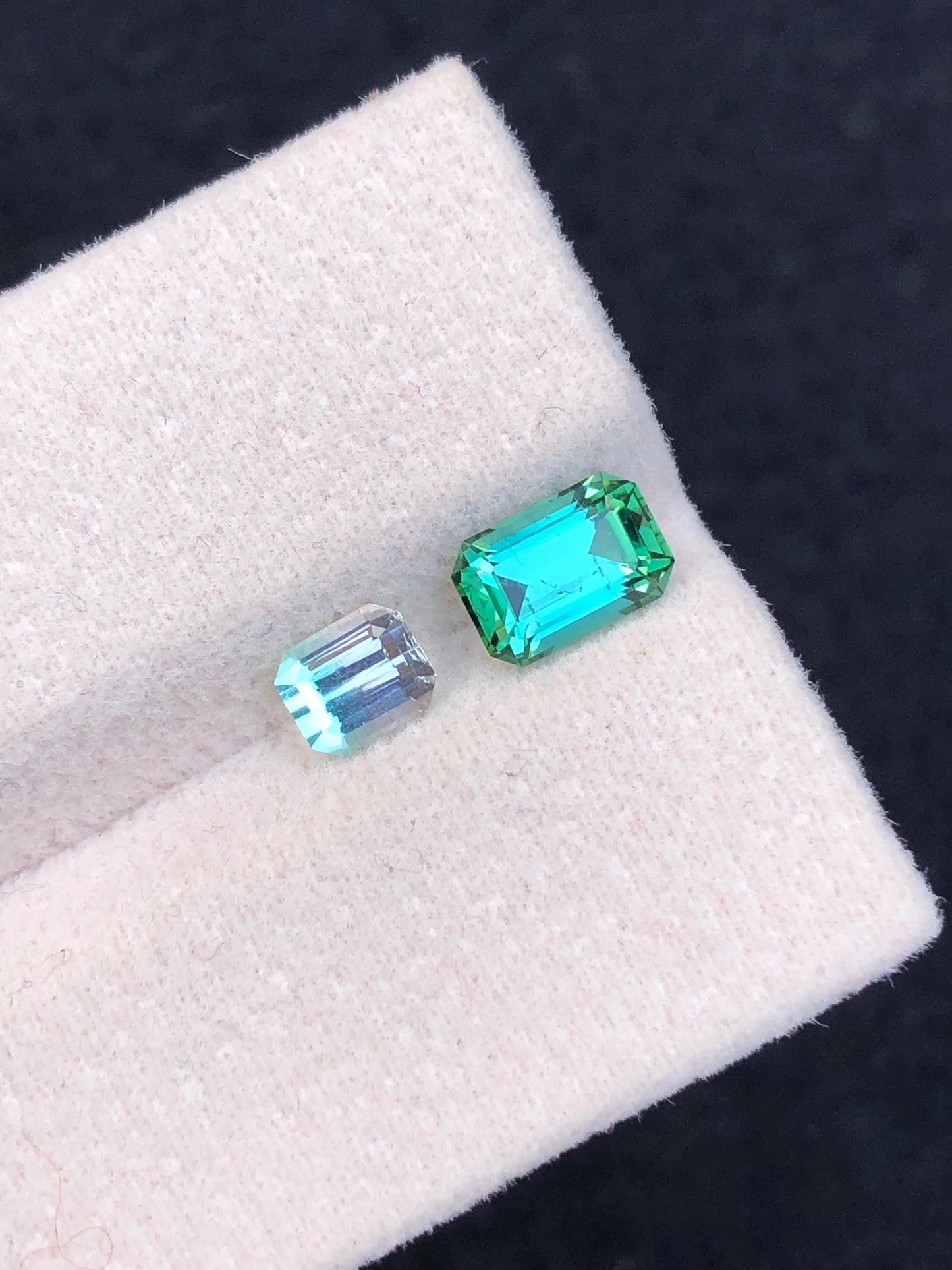 Bi Colour Tourmaline Pair 1.55 ct - Matching Stones for Earrings