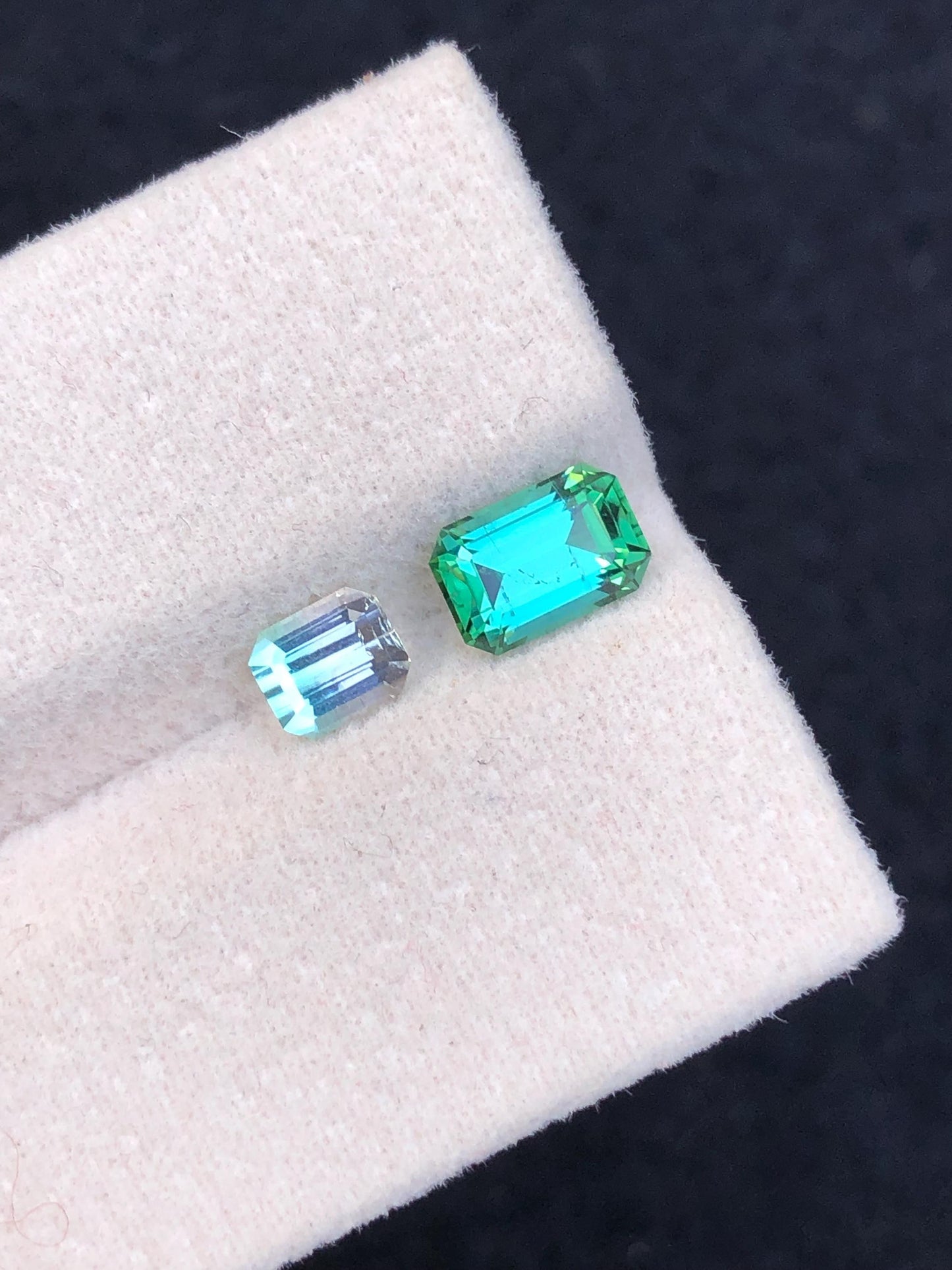 Bi Colour Tourmaline Pair 1.55 ct - Matching Stones for Earrings