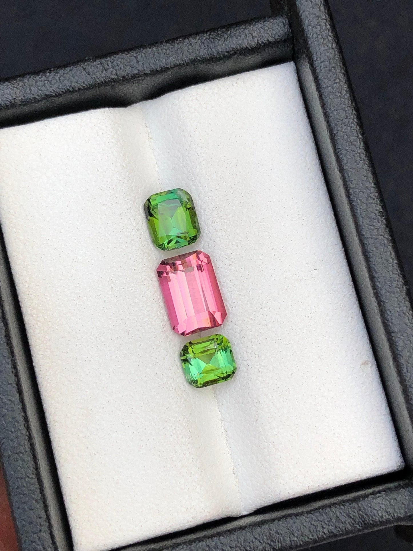 Pink Green Tourmaline Pair 3.25 ct - Dual Tone Gems for Jewelry Sets