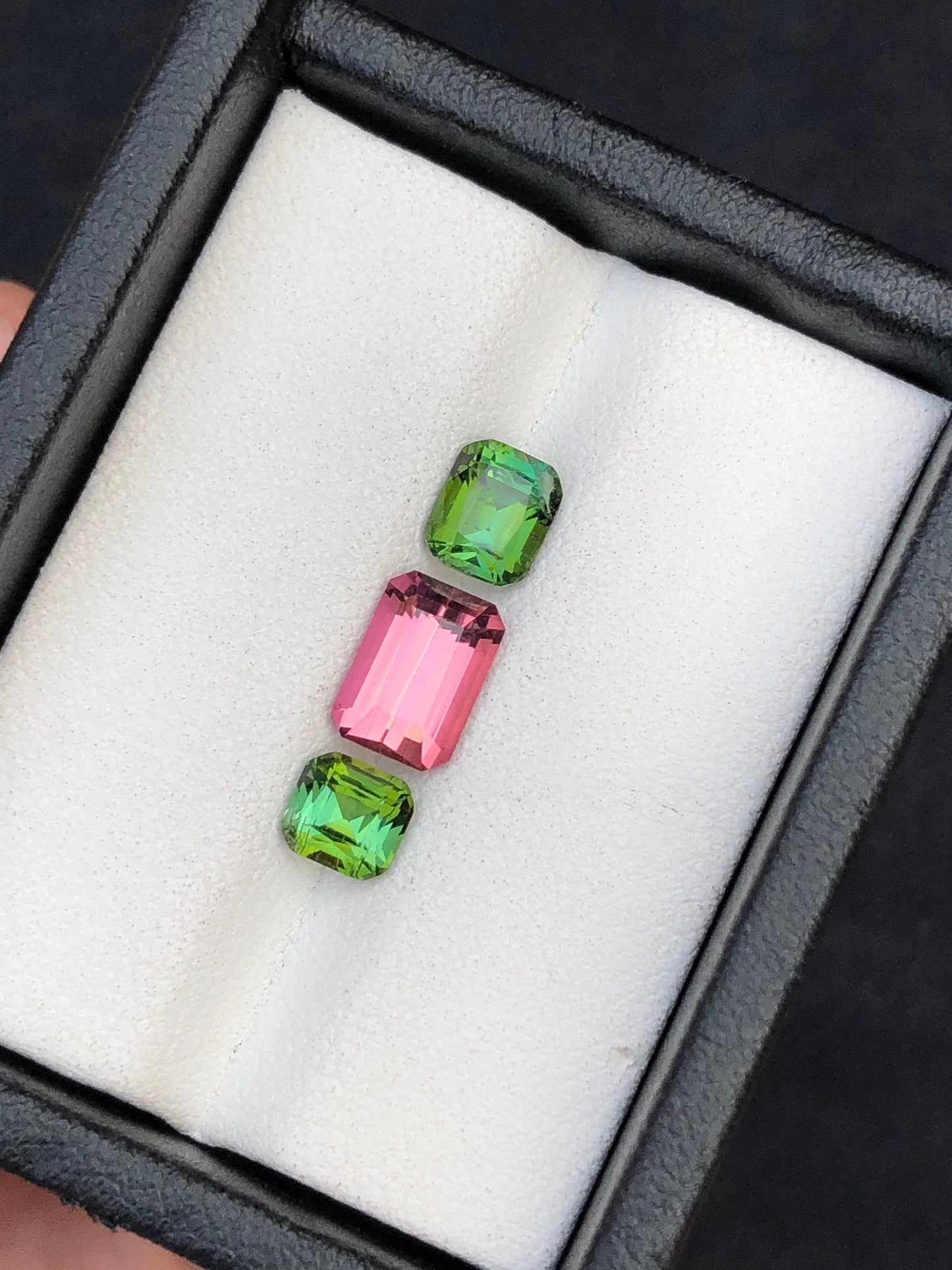 Pink Green Tourmaline Pair 3.25 ct - Dual Tone Gems for Jewelry Sets
