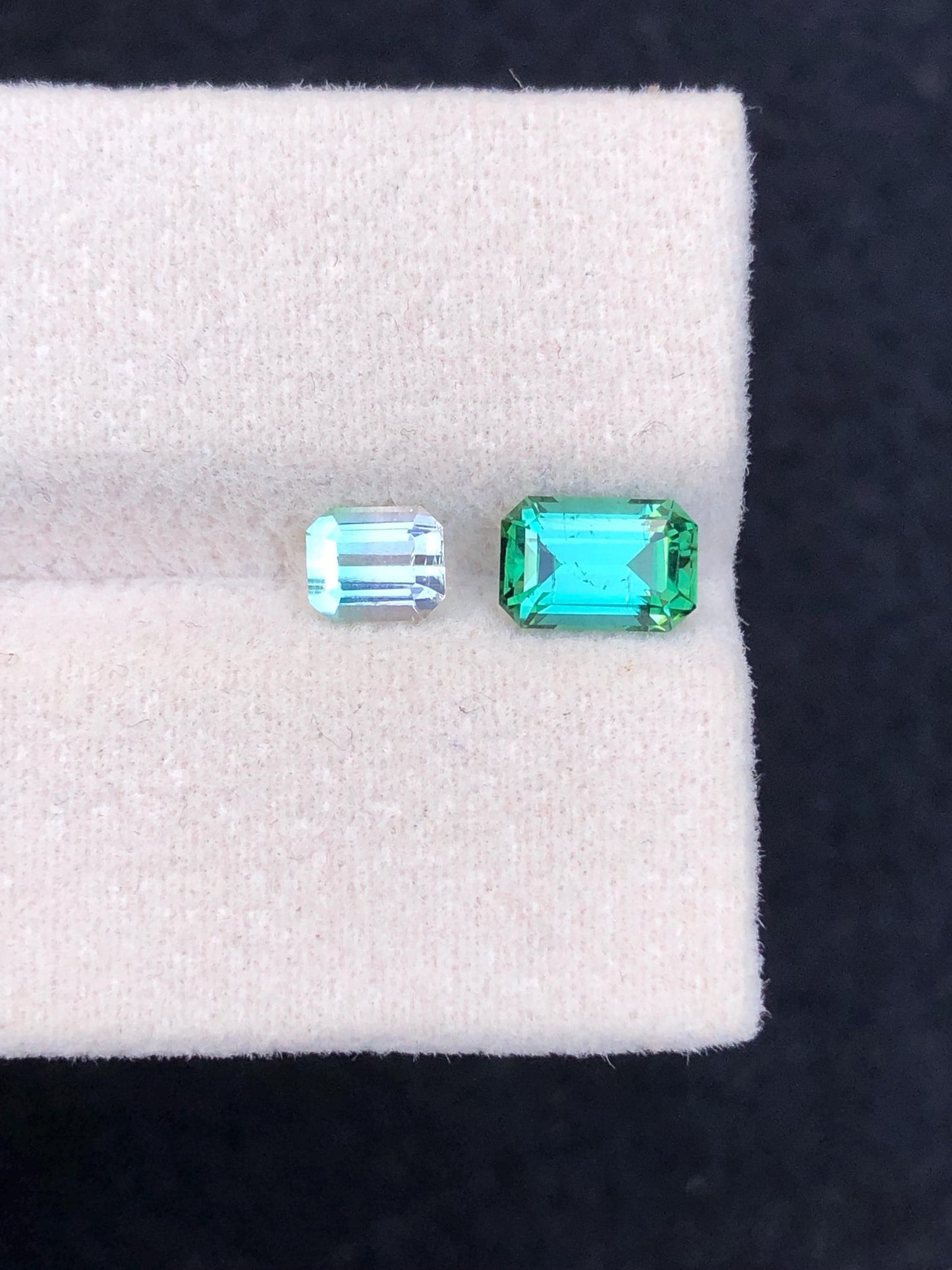 Bi Colour Tourmaline Pair 1.55 ct - Matching Stones for Earrings