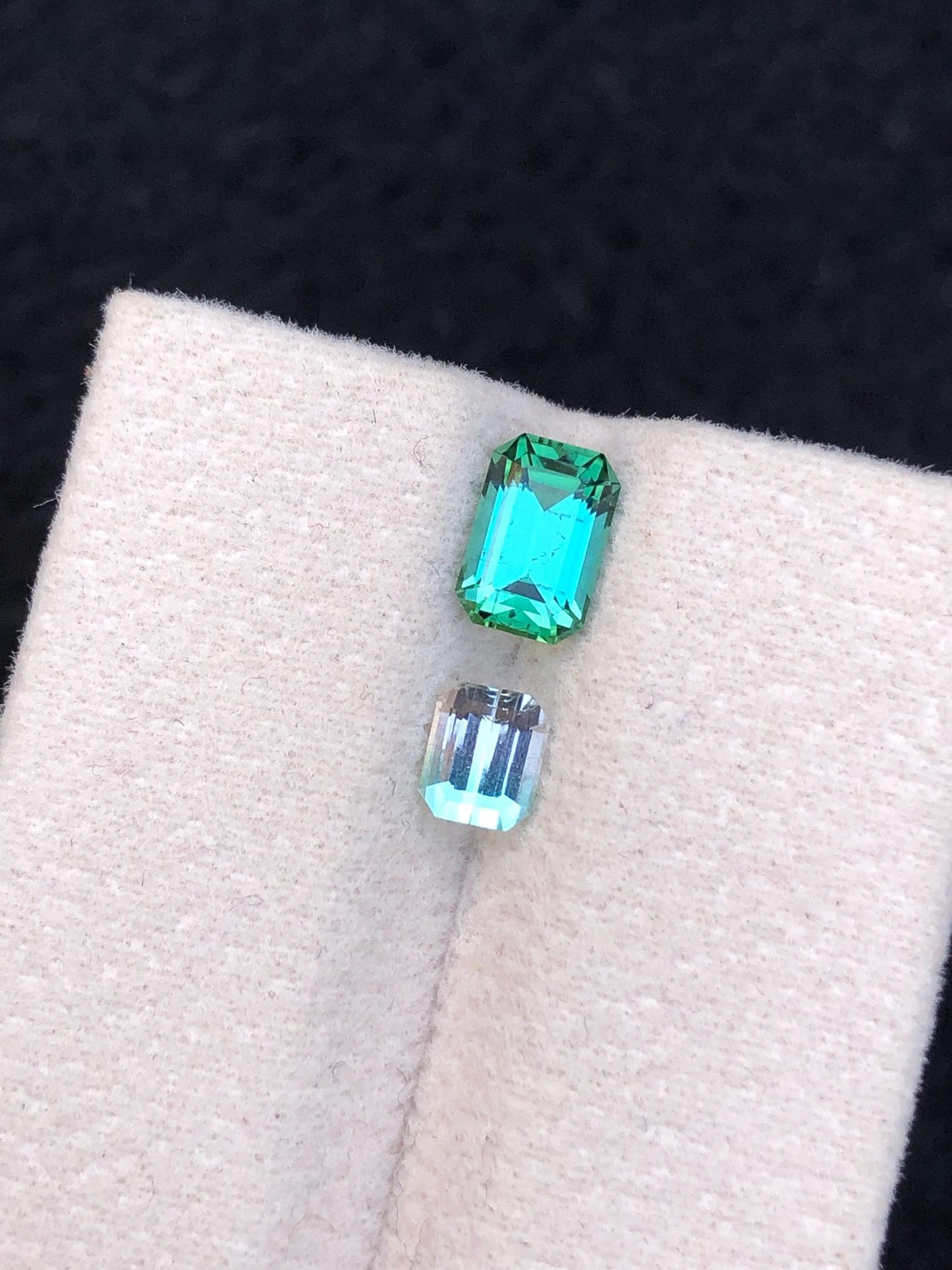 Bi Colour Tourmaline Pair 1.55 ct - Matching Stones for Earrings