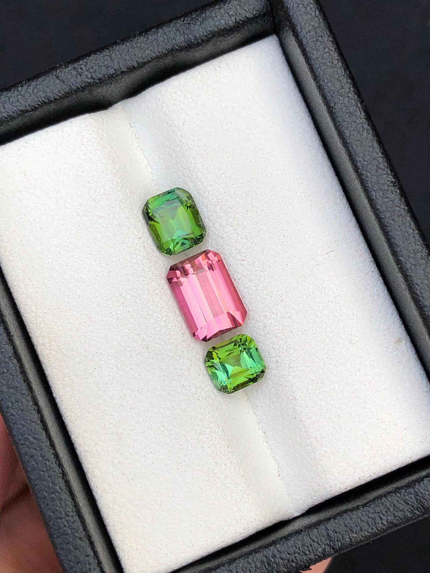 Pink Green Tourmaline Pair 3.25 ct - Dual Tone Gems for Jewelry Sets